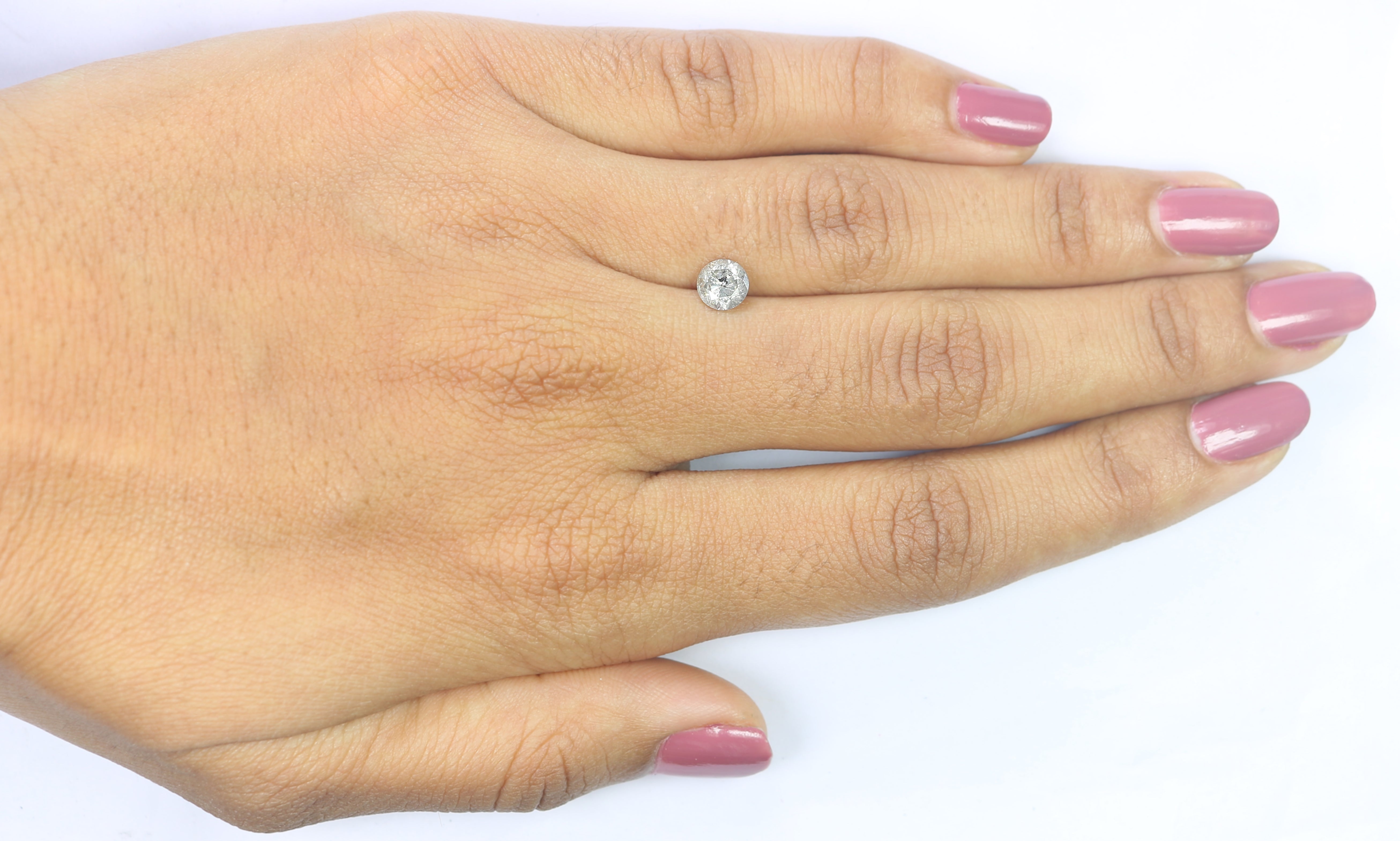 0.70 CT Natural Loose Round Shape Diamond Salt And Pepper Round Diamond 5.40 MM Natural Black Grey Color Round Brilliant Cut Diamond LQ5021