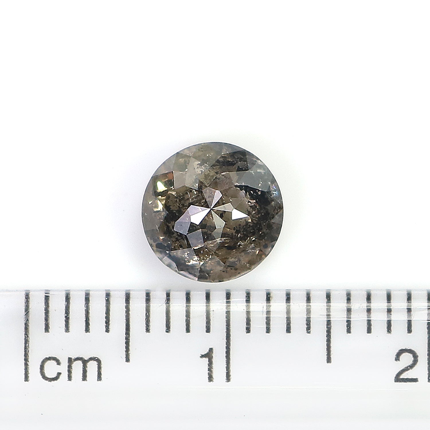 1.60 CT Natural Loose Round Rose Cut Diamond Salt And Pepper Round Diamond 7.05 MM Natural Loose Brown Color Round Rose Cut Diamond QL9058