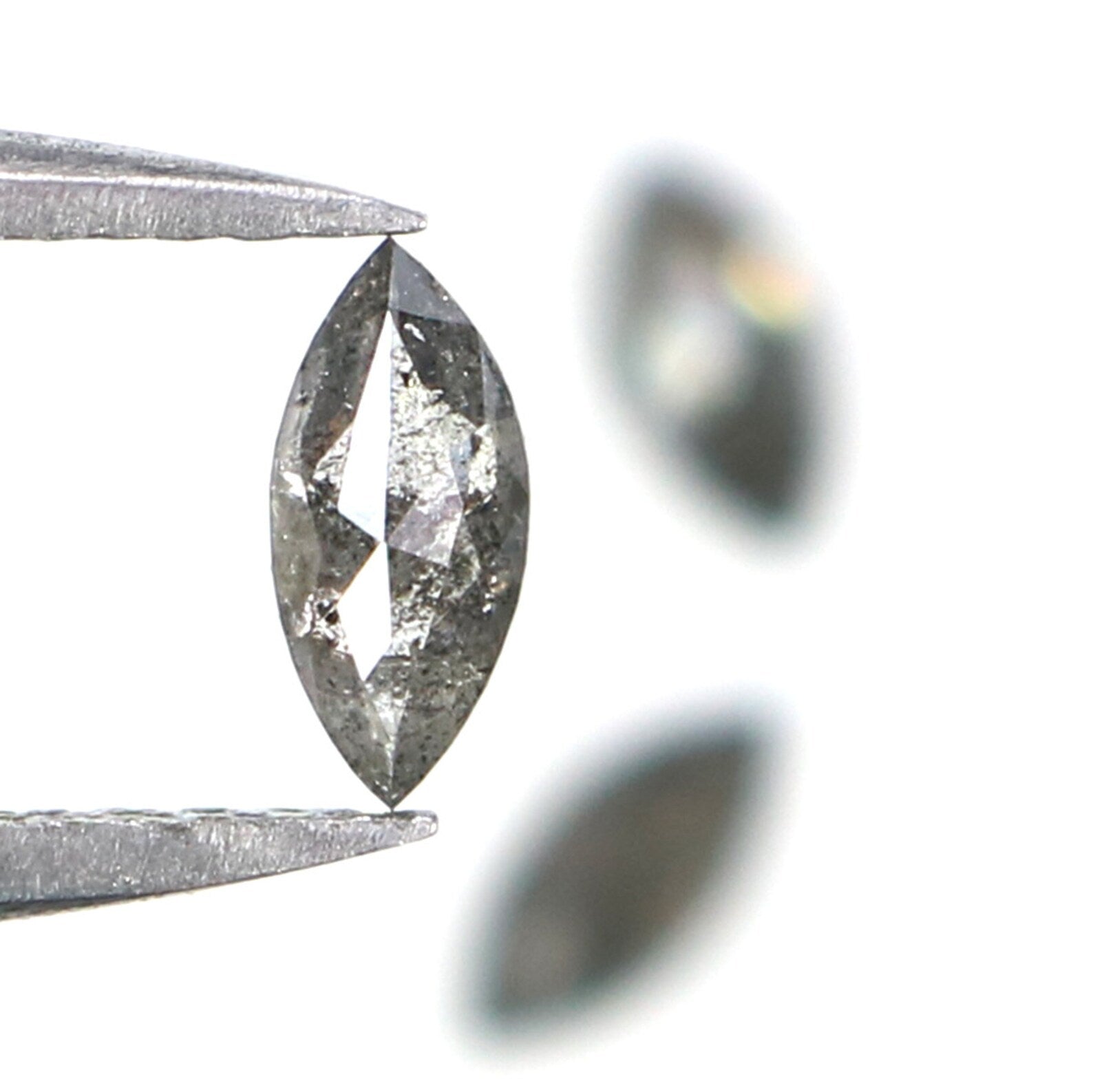 Natural Loose Marquise Diamond, Salt And Pepper Marquise Diamond, Natural Loose Diamond Marquise Cut Diamond, 0.43 CT Marquise Shape KDN2295