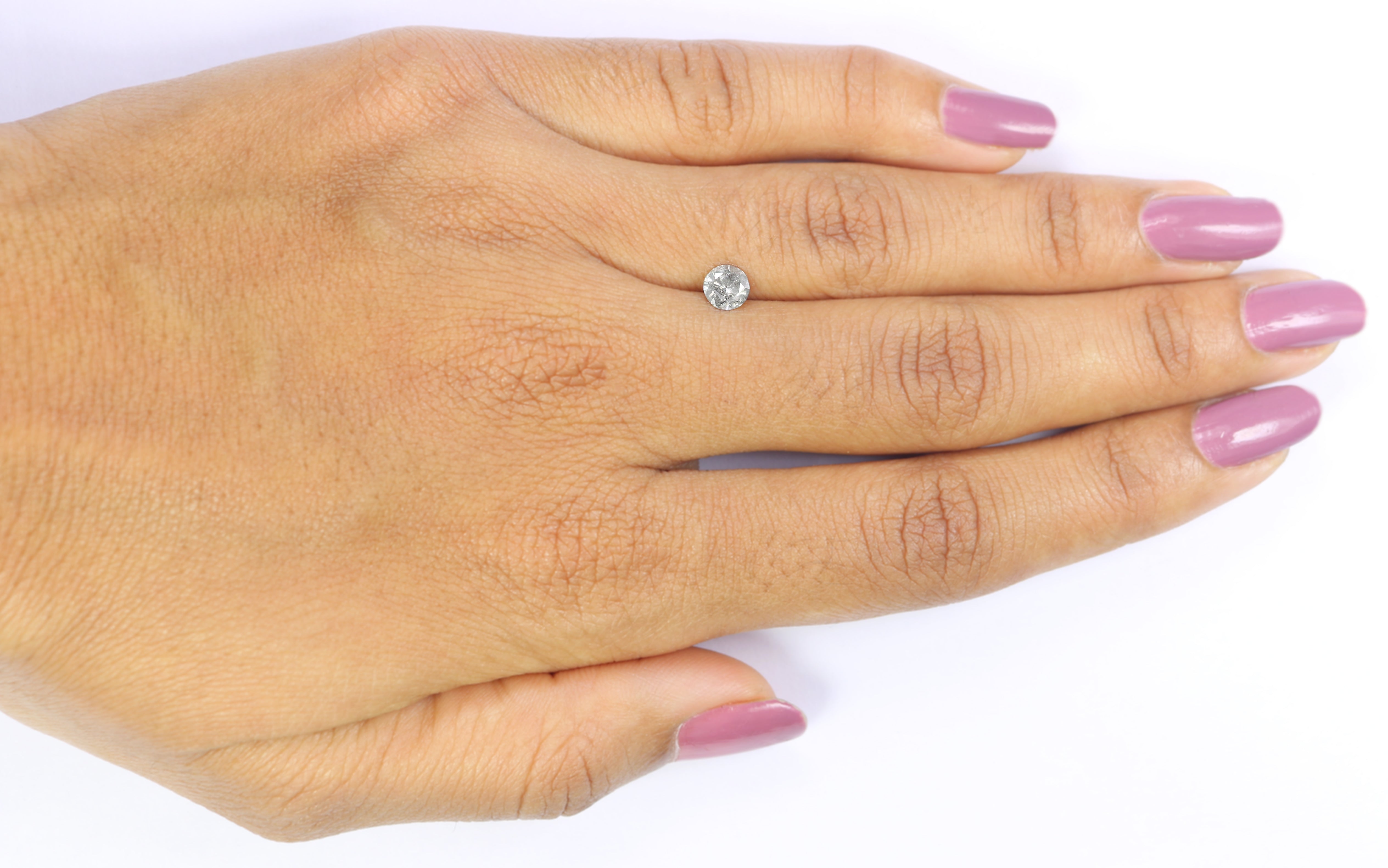 0.45 CT Natural Loose Round Shape Diamond Salt And Pepper Round Diamond 4.90 MM Natural Black Gray Color Round Brilliant Cut Diamond LQ036