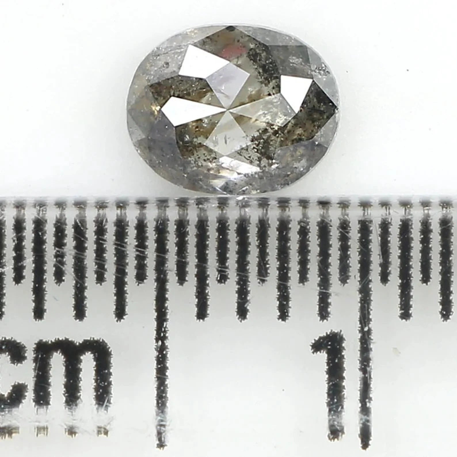 0.44 CT Natural Loose Oval Shape Diamond Salt And Pepper Oval Cut Diamond 5.30 MM Natural Loose Diamond Oval Shape Rose Cut Diamond NQ1444