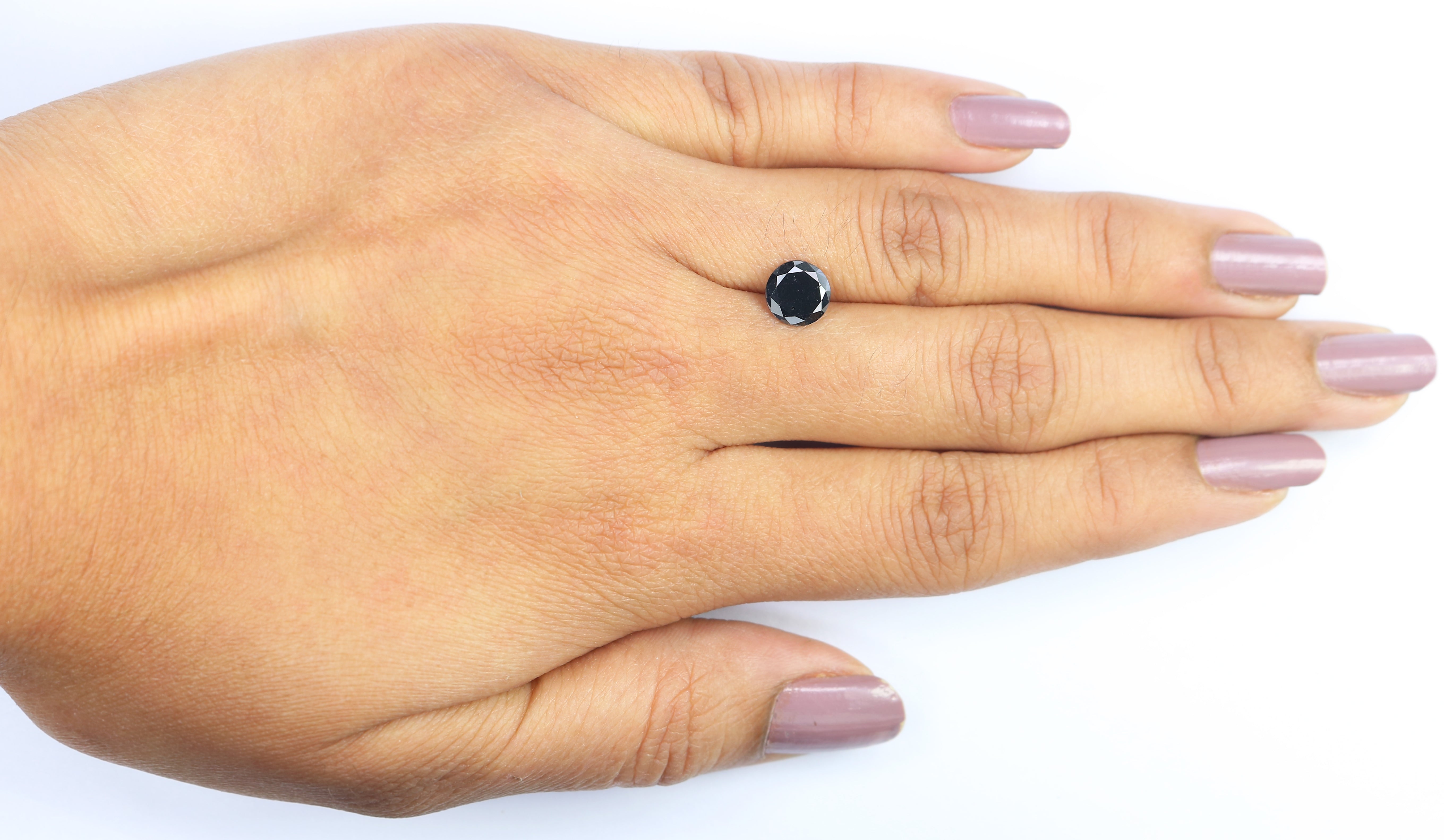 0.95 CT Natural Loose Round Shape Diamond Black Color Round Cut Diamond 6.80 MM Natural Loose Black Color Round Brilliant Cut Diamond LQ1731
