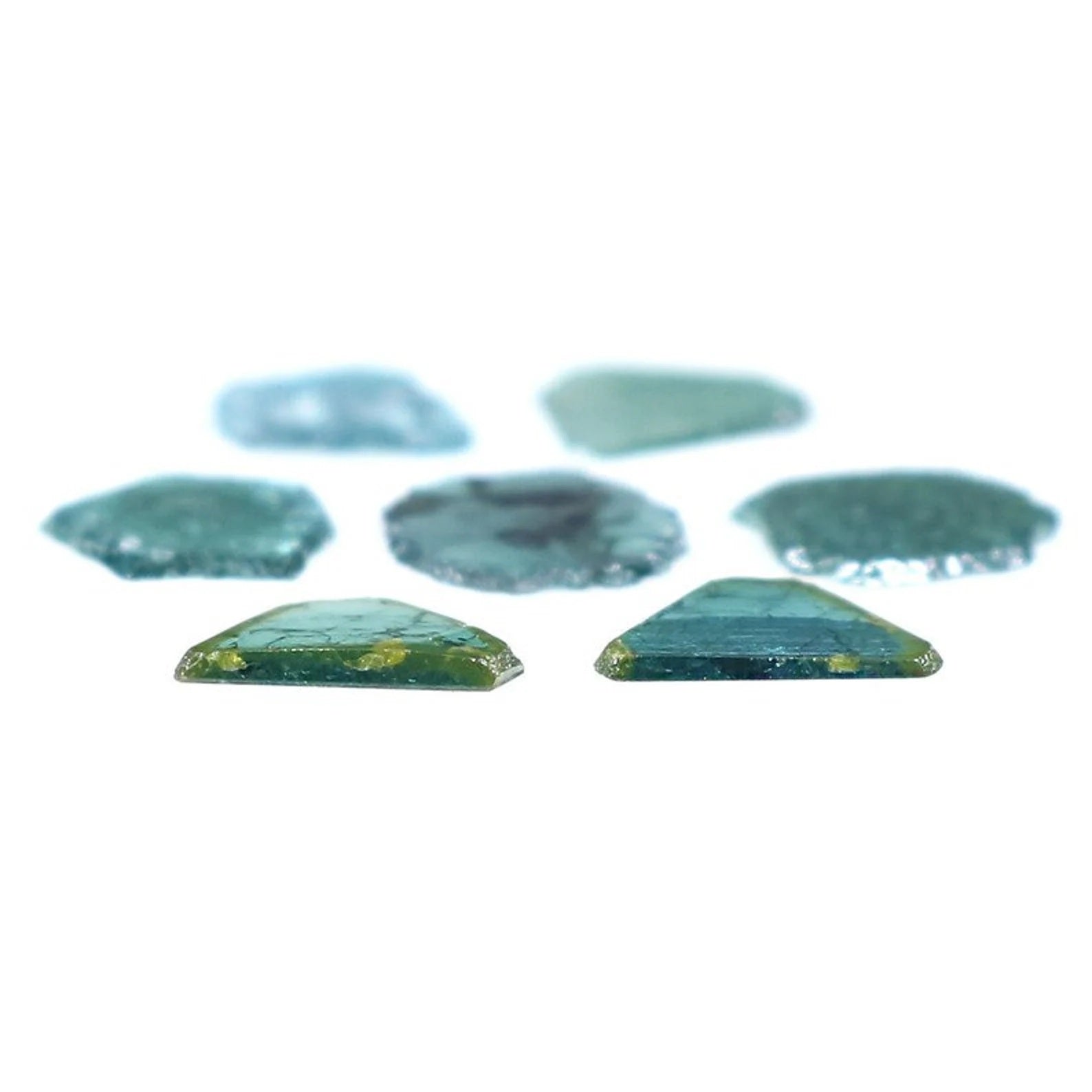 1.20 CT Natural Loose Slice Shape Diamond Blue Color Irregular Cut Diamond 6.00 MM Natural Loose Diamond Slice Shape Rose Cut Diamond NQ369