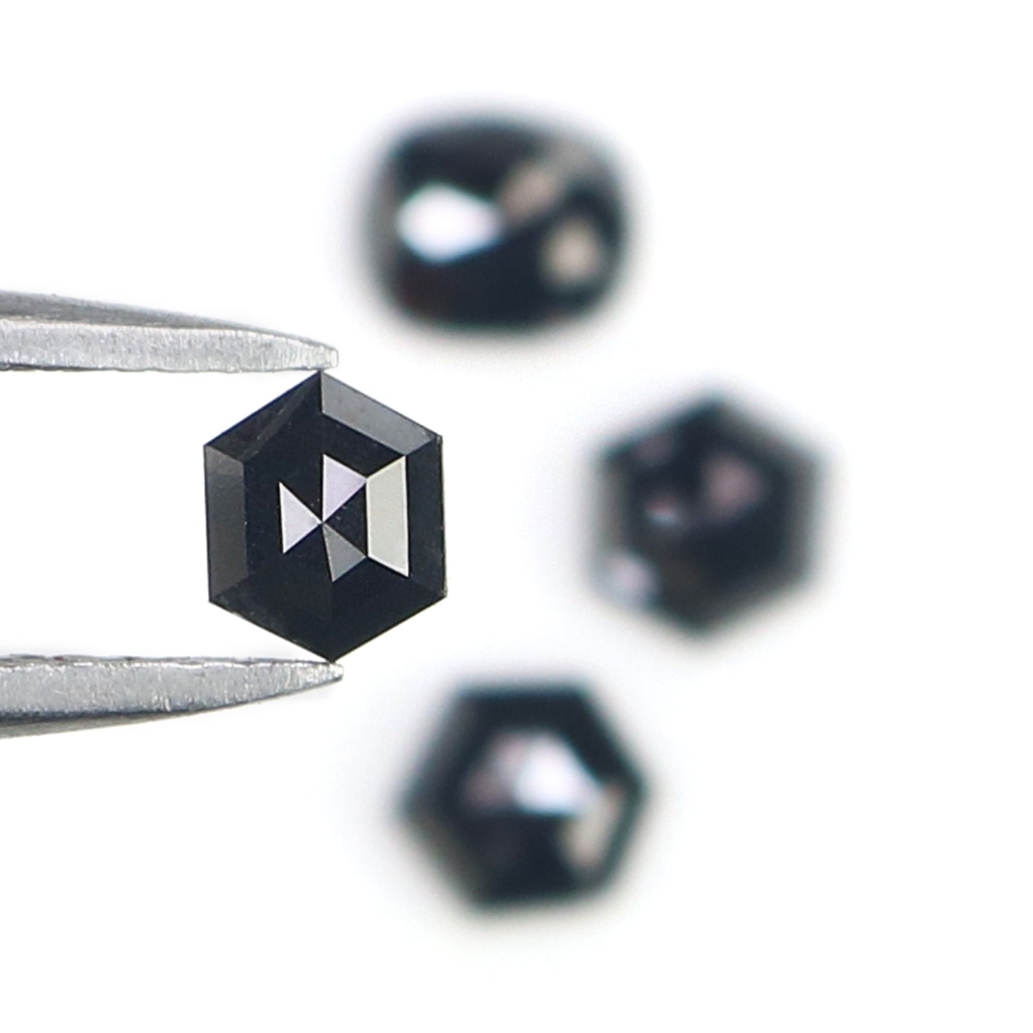 1.02 CT Natural Loose Mix Shape Diamond Black Color Mix Shape Diamond 4.70 MM Natural Loose Black Color Mix Shape Rose Cut Diamond L2688