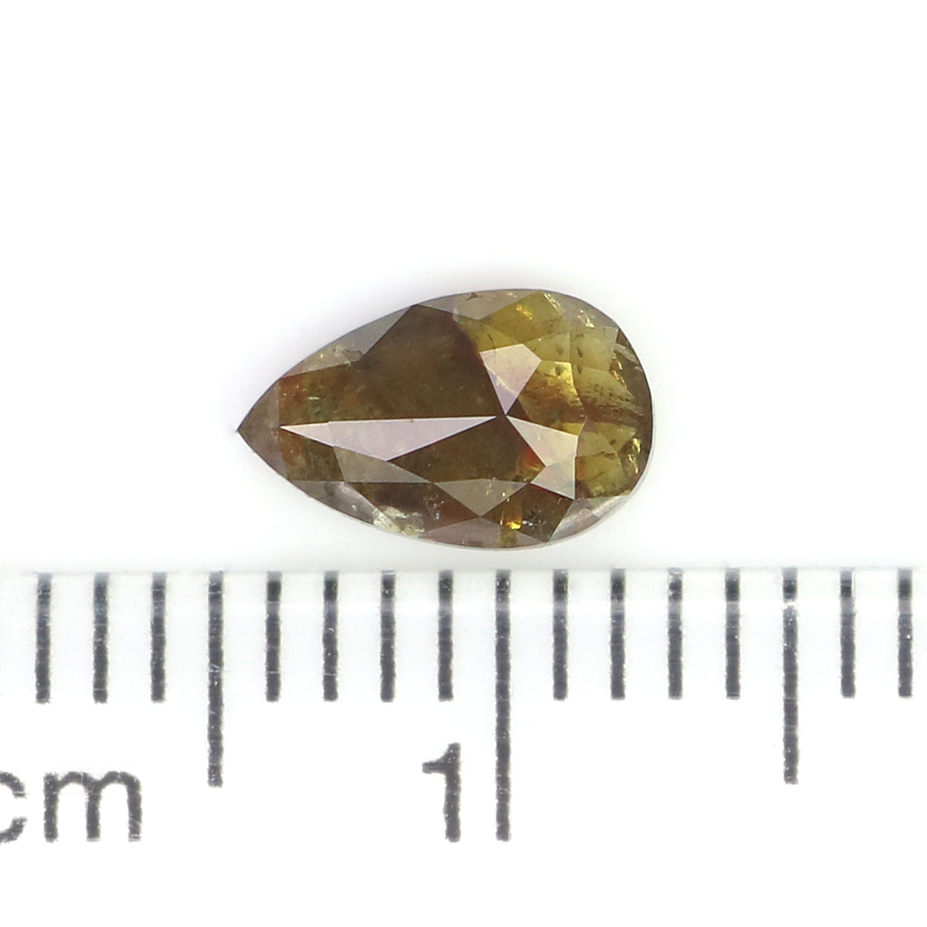0.76 Ct Natural Loose Pear Shape Diamond Yellow Color Pear Cut Diamond 7.28 MM Natural Loose Diamond Brown Color Pear Rose Cut Diamond N2671