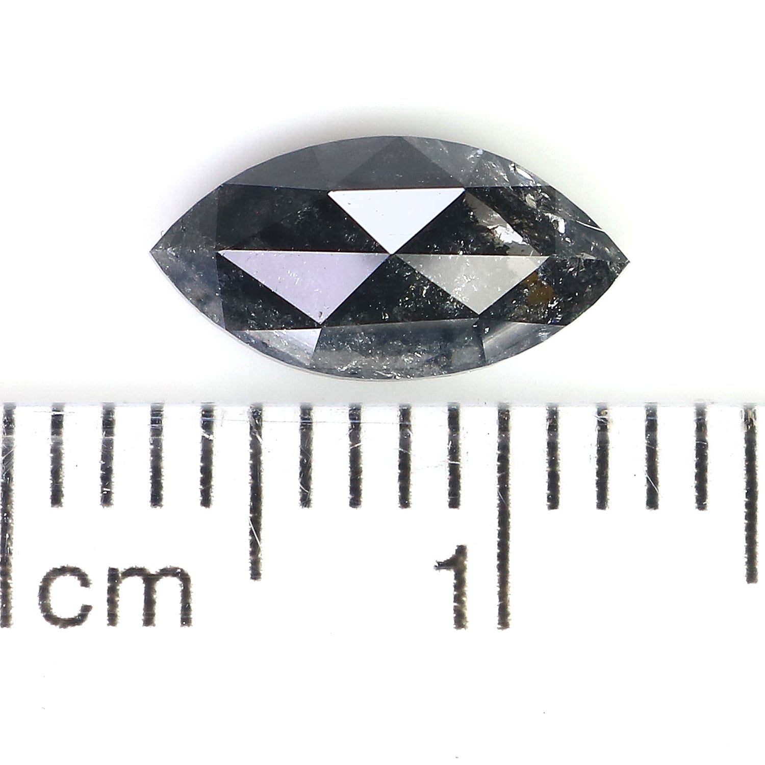 1.08 CT Natural Loose Marquise Shape Diamond Salt And Pepper Marquise Rose Cut Diamond 9.70 MM Black Grey Color Marquise Cut Diamond QL1200