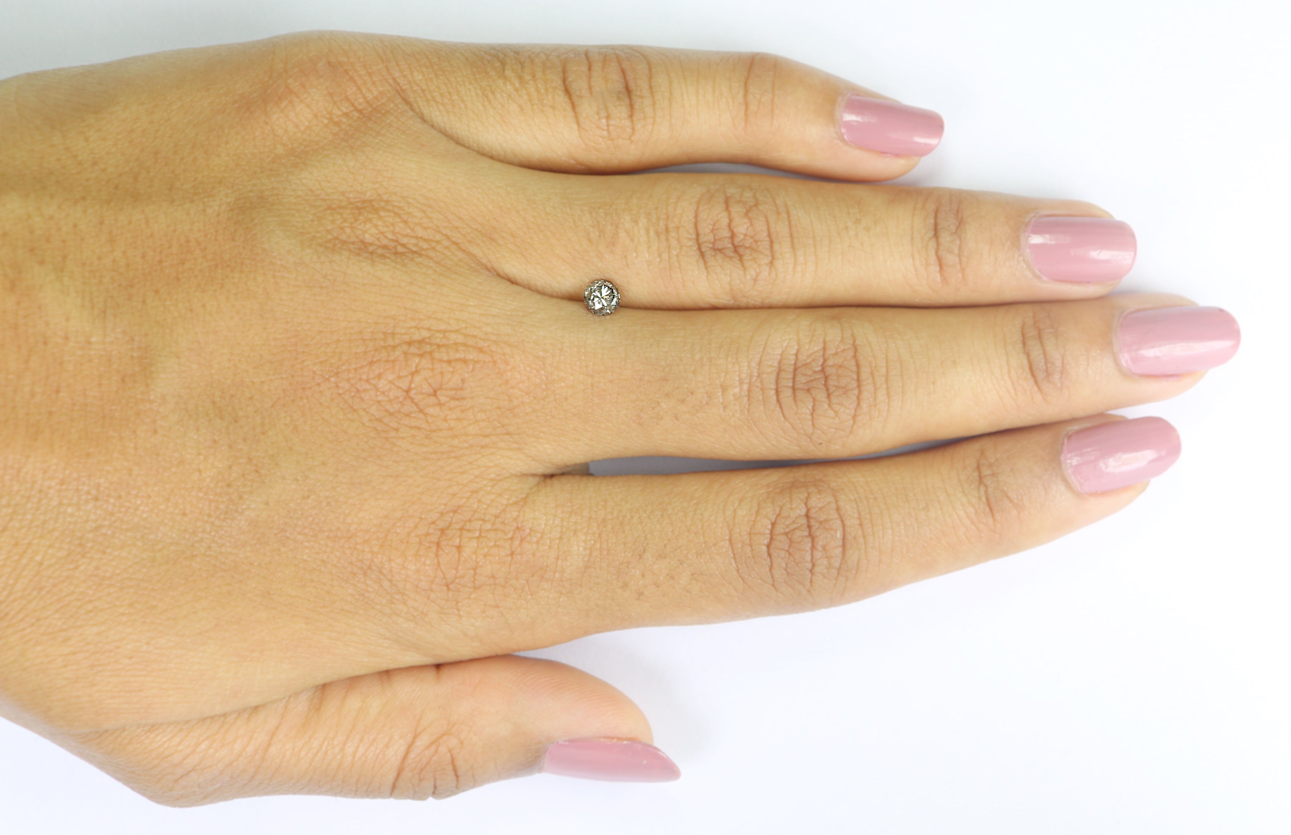 0.37 CT Natural Loose Round Shape Diamond Salt And Pepper Round Cut Diamond 4.10 MM Natural Loose Diamond Round Brilliant Cut Diamond LQ5065