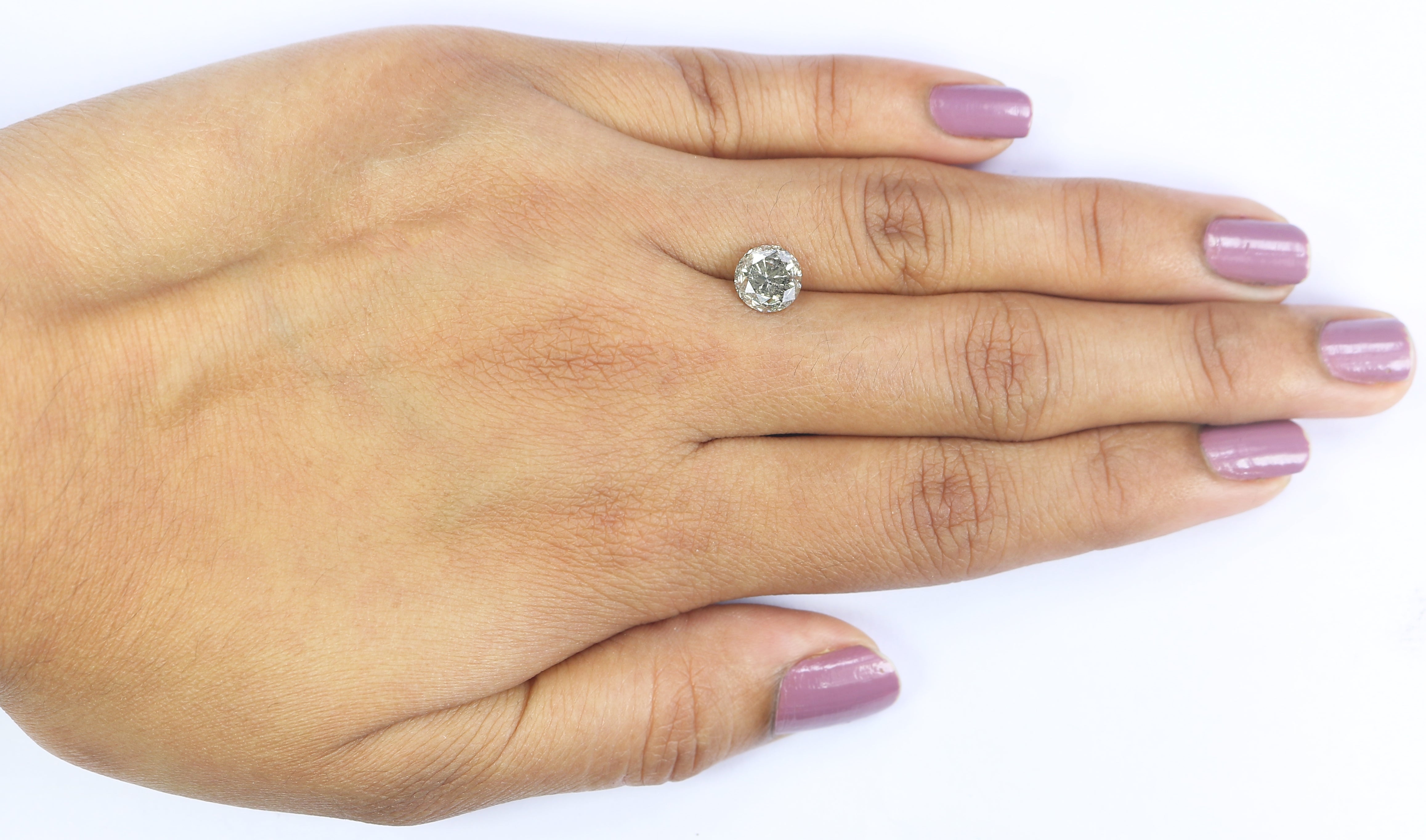 1.57 CT Natural Loose Round Shape Diamond Black Grey Color Round Cut Diamond 6.90 MM Salt And Pepper Round Brilliant Cut Diamond QL8546