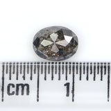 Natural Loose Oval Diamond, Salt And Pepper Oval Diamond, Natural Loose Diamond, Oval Rose Cut Diamond, 0.78 CT Oval Shape Diamond L2958