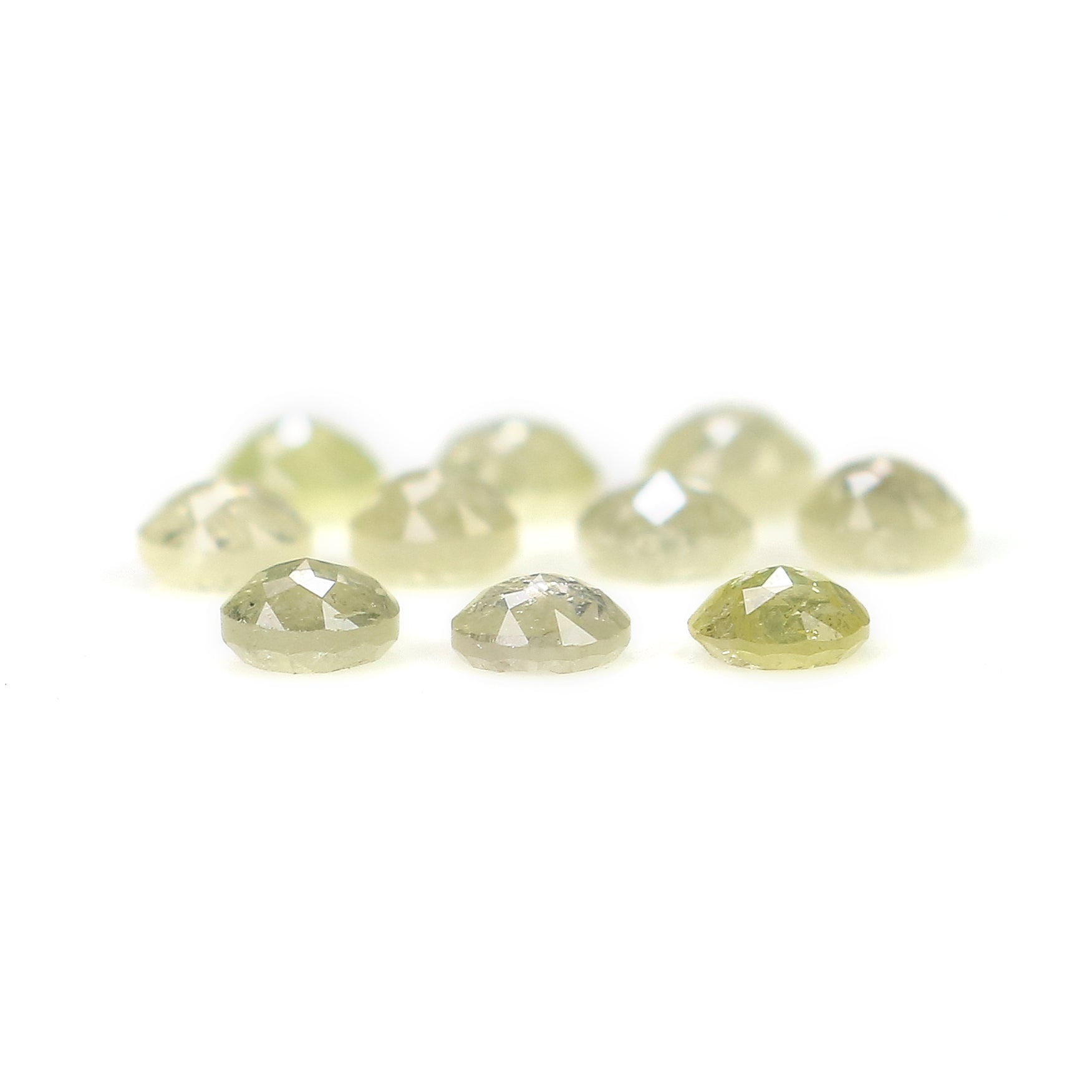 1.32 CT Natural Loose Round Rose Cut Diamond Grey Color Round Shape Diamond 2.90 MM Natural Loose Yellow Color Round Rose Cut Diamond LQ9253