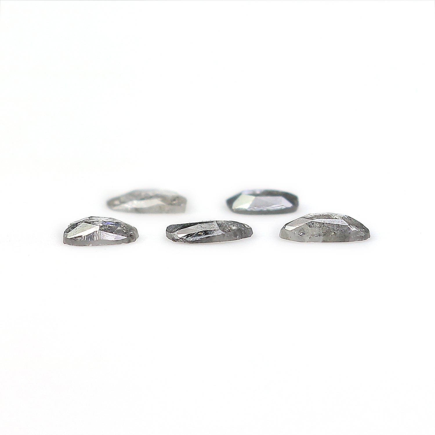 1.06 Ct Natural Loose Slice Shape Diamond Salt And Pepper Slice Cut Diamond 4.40 MM Natural Black Grey Diamond Irregular Cut Diamond LQ1514