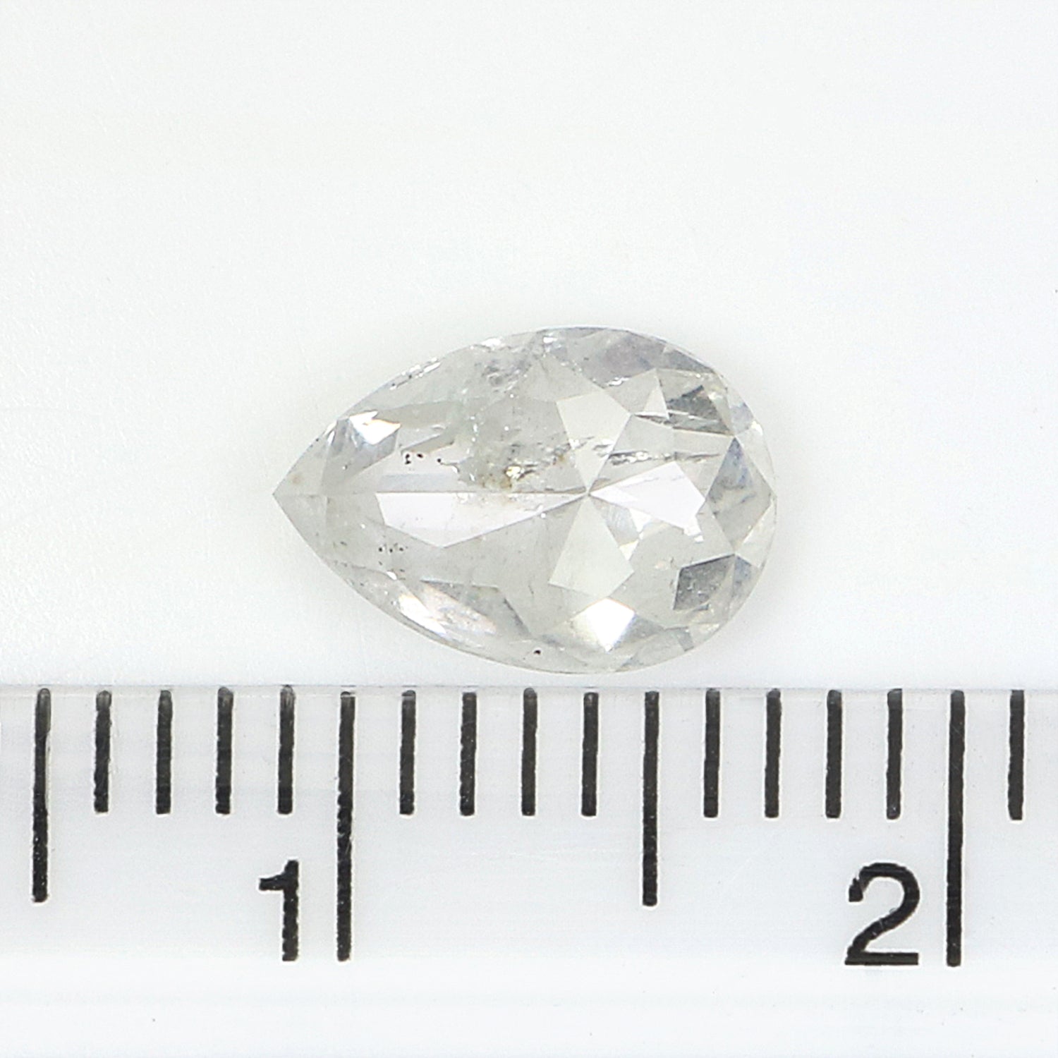 1.24 CT Natural Loose Pear Shape Diamond White - G Color Pear Cut Diamond 8.30 MM Natural Loose White Diamond Pear Rose Cut Diamond L3536