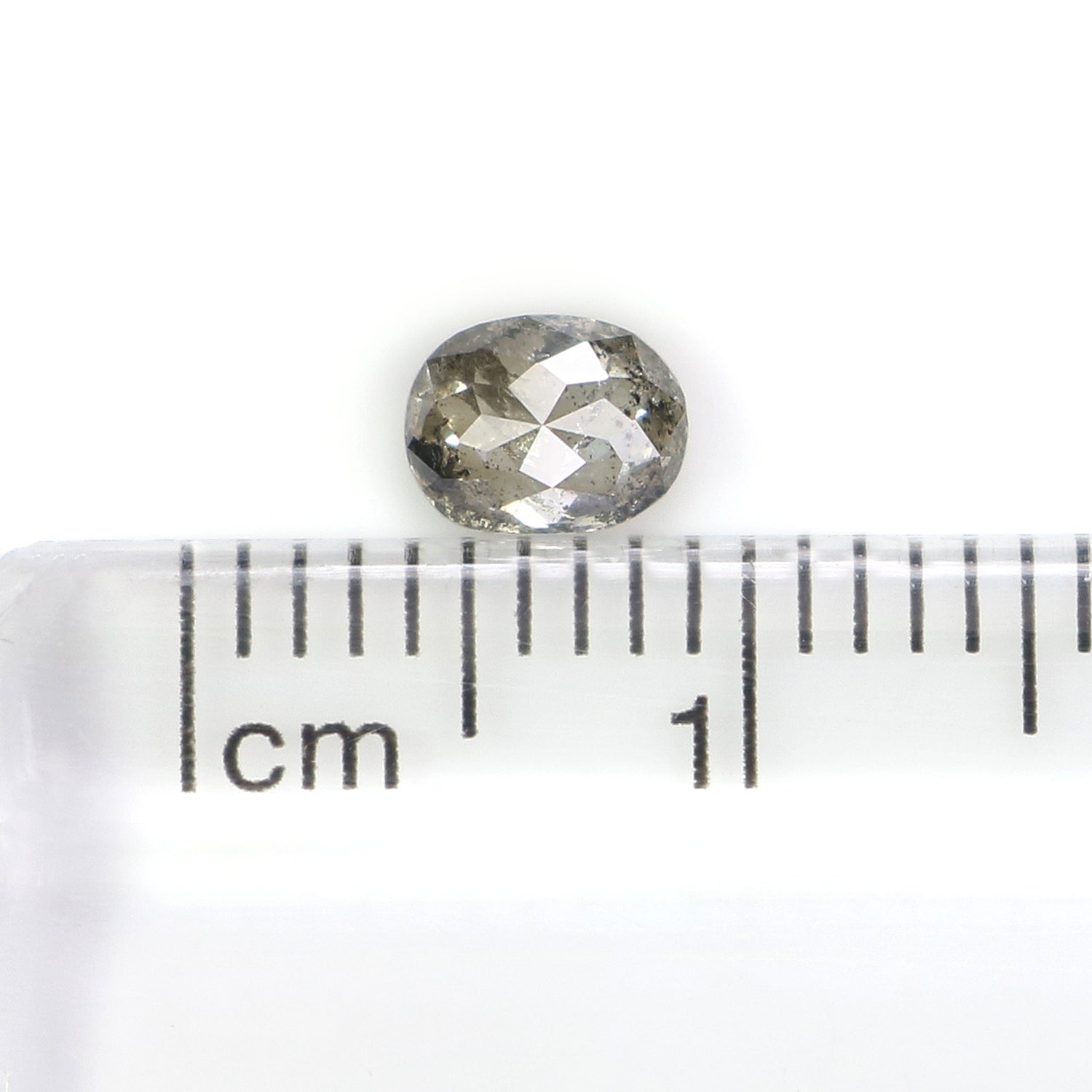 0.37 Ct Natural Loose Oval Shape Diamond Salt And Pepper Oval Cut Diamond 5.10 MM Natural Loose Black Grey Color Oval Rose Cut Diamond LQ395
