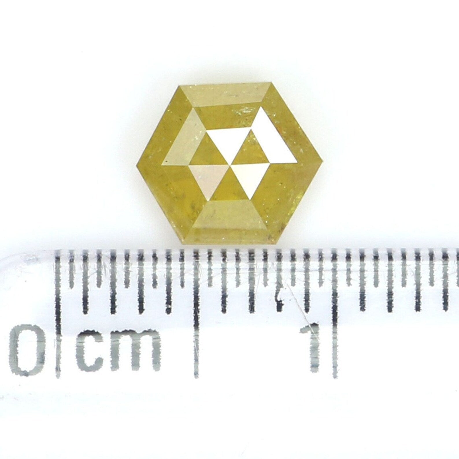 1.04 CT Natural Loose Hexagon Shape Diamond Yellow Color Hexagon Cut Diamond 6.70 MM Natural Loose Hexagon Shape Rose Cut Diamond NQ9891