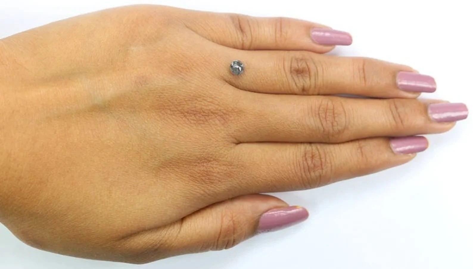 0.58 CT Natural Loose Round Shape Diamond Salt And Pepper Round Cut Diamond 4.75 MM Natural Black Grey Color Round Rose Cut Diamond NQ2309