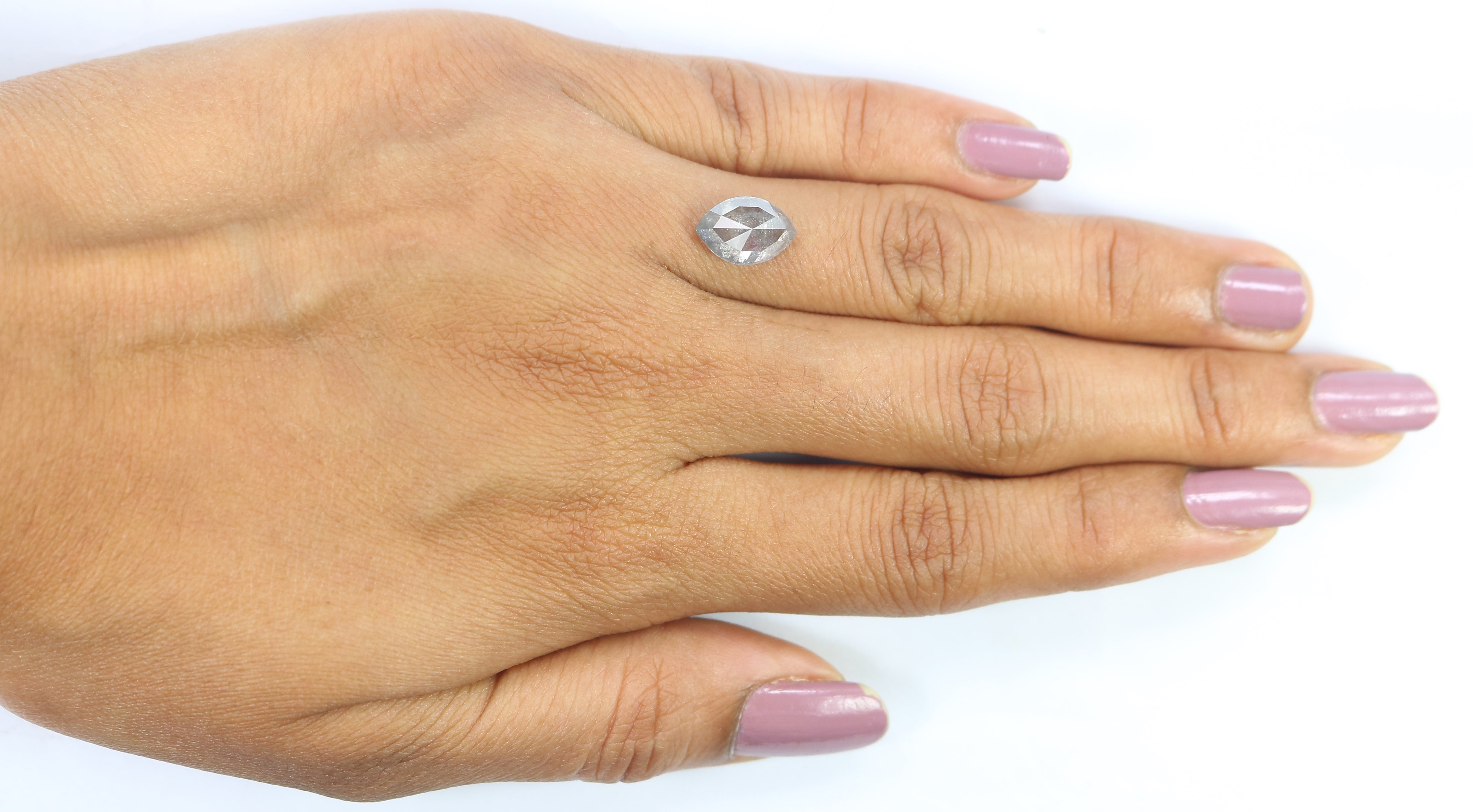 2.04 CT Natural Loose Marquise Shape Diamond Salt And Pepper Marquise Rose Cut Diamond 10.45 MM Black Grey Color Marquise Cut Diamond LC39