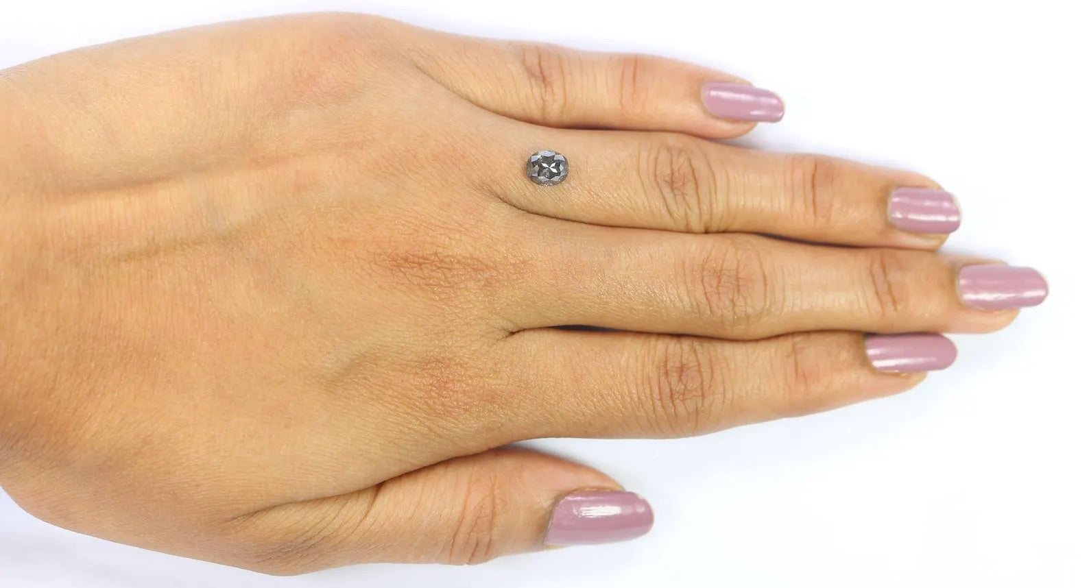 0.93 Ct Natural Loose Oval Shape Diamond Salt and Pepper Oval Diamond 6.05 MM Natural Diamond Black Grey Color Oval Rose Cut Diamond QN2522