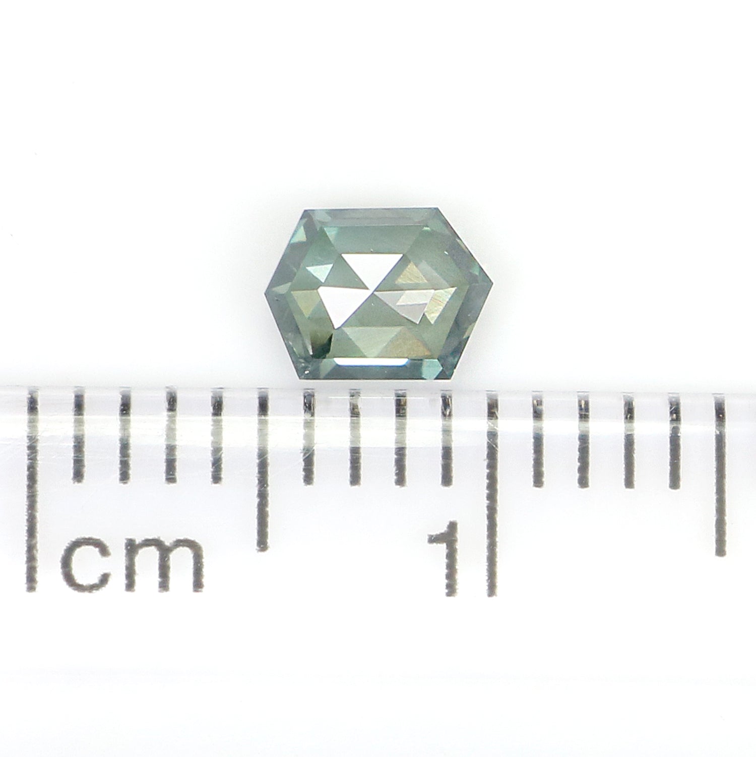 0.40 CT Natural Loose Hexagon Shape Diamond Blue Color Hexagon Cut Diamond 5.00 MM Natural Loose Blue Diamond Hexagon Rose Cut Diamond LQ573