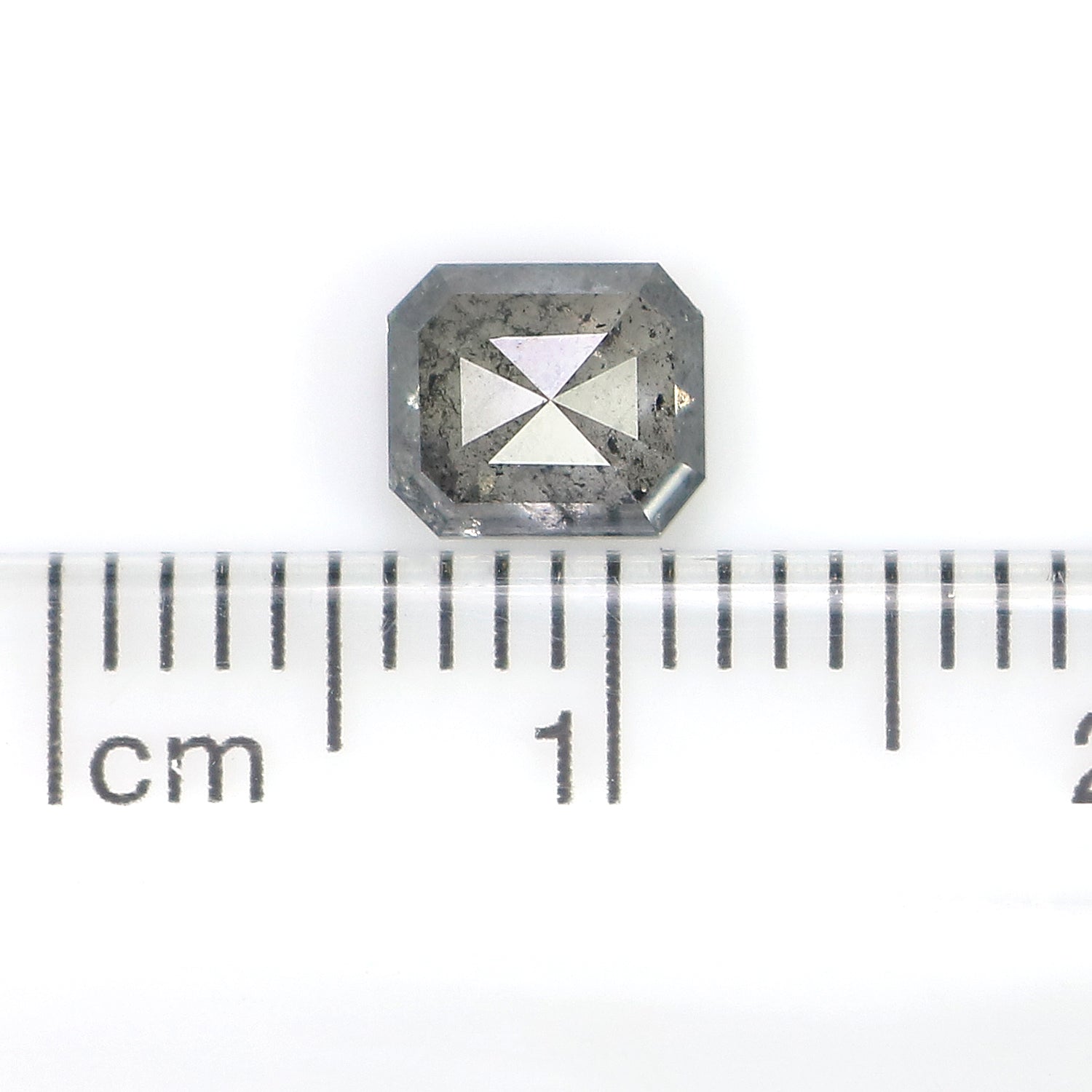 0.81 CT Natural Loose Emerald Diamond Salt And Pepper Diamond Natural Loose Diamond 5.70 MM Emerald Rose Cut Diamond Emerald Shape LQ8669
