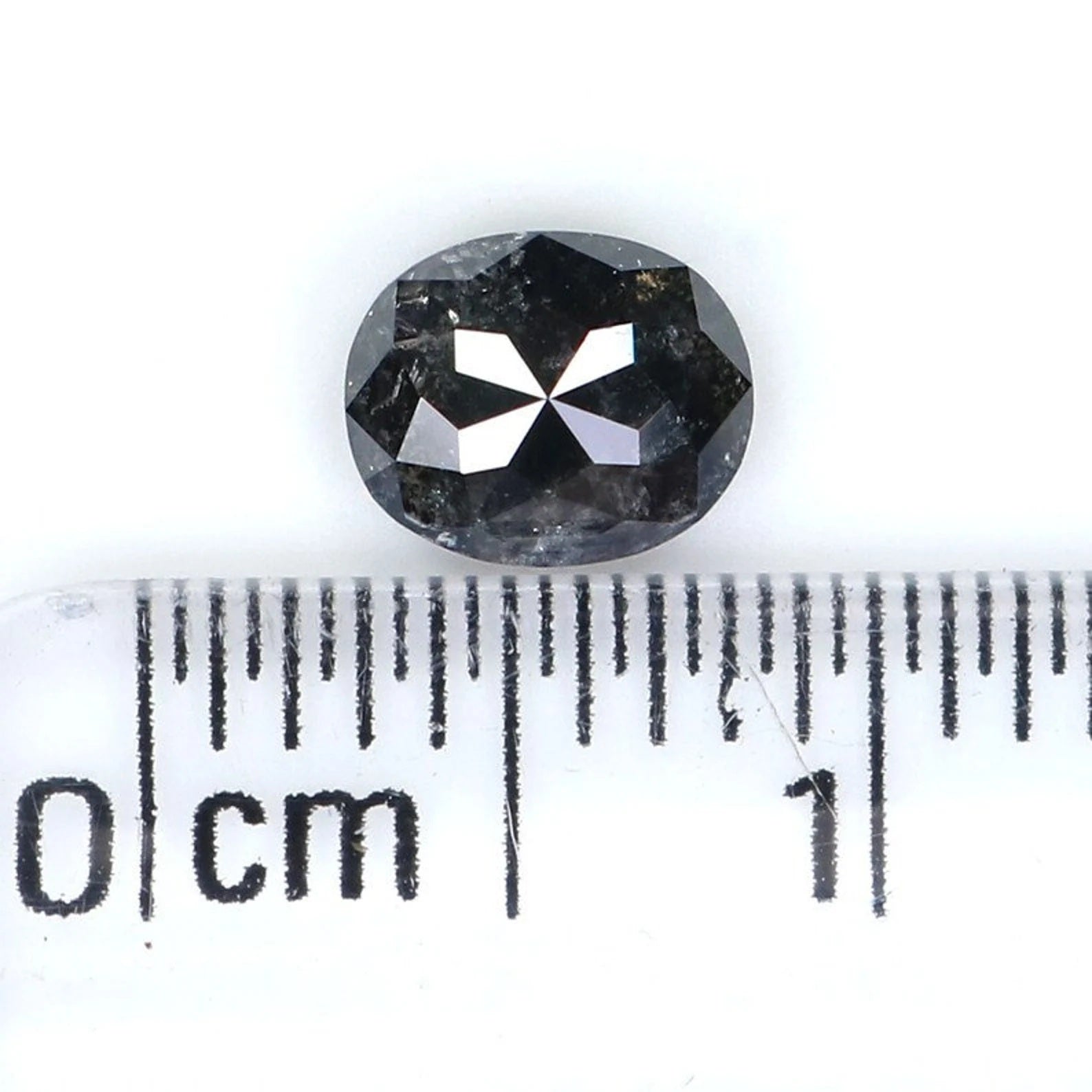 0.60 CT Natural Loose Oval Shape Diamond Salt And Pepper Oval Cut Diamond 5.60 MM Natural Loose Diamond Oval Shape Rose Cut Diamond NQ2053