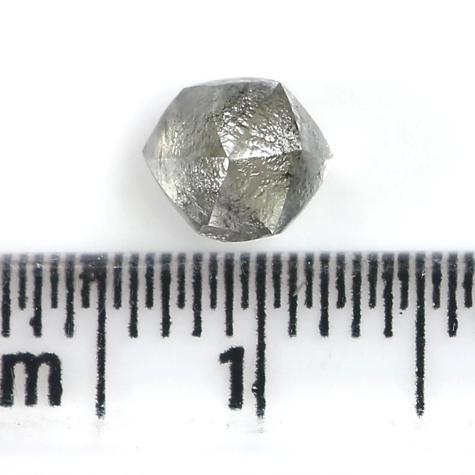 1.16 CT Natural Loose Rough Shape Diamond Salt And Pepper Rough Diamond 6.05 MM Natural Black Grey Color Irregular Cut Rough Diamond QN2523