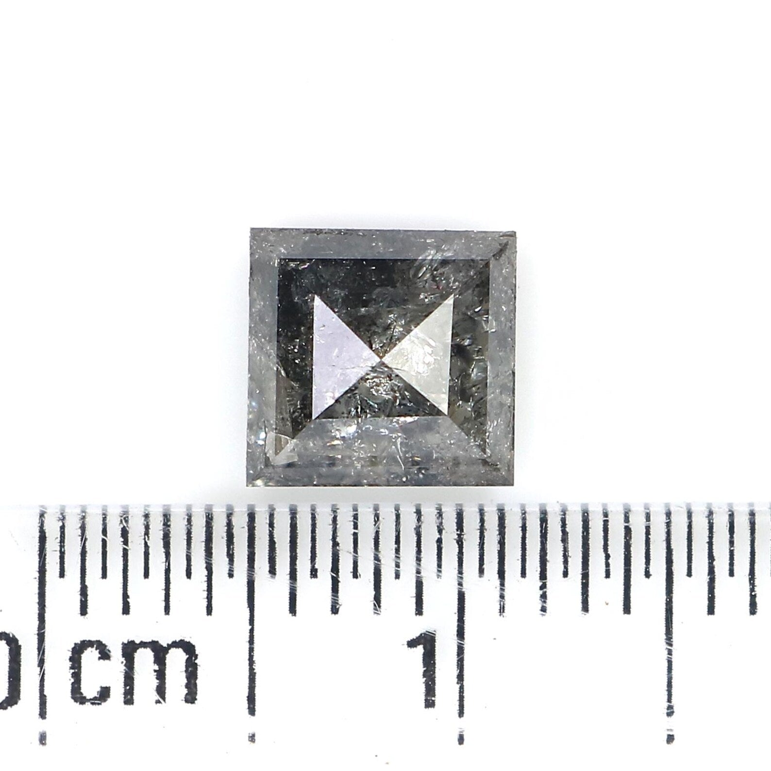 1.49 CT Natural Loose Diamond Kite Shape Diamond Salt And Pepper Diamond 8.85 MM Natural Loose Black Grey Kite Rose Cut Diamond QN863