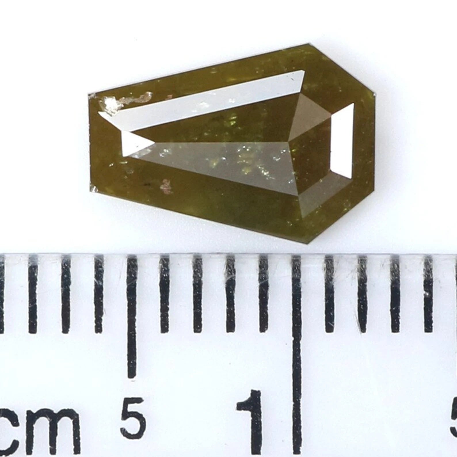 1.14 CT Natural Loose Coffin Shape Diamond Yellow Color Coffin Diamond 8.80 MM Natural Diamond Green Color Coffin Rose Cut Diamond QN1879
