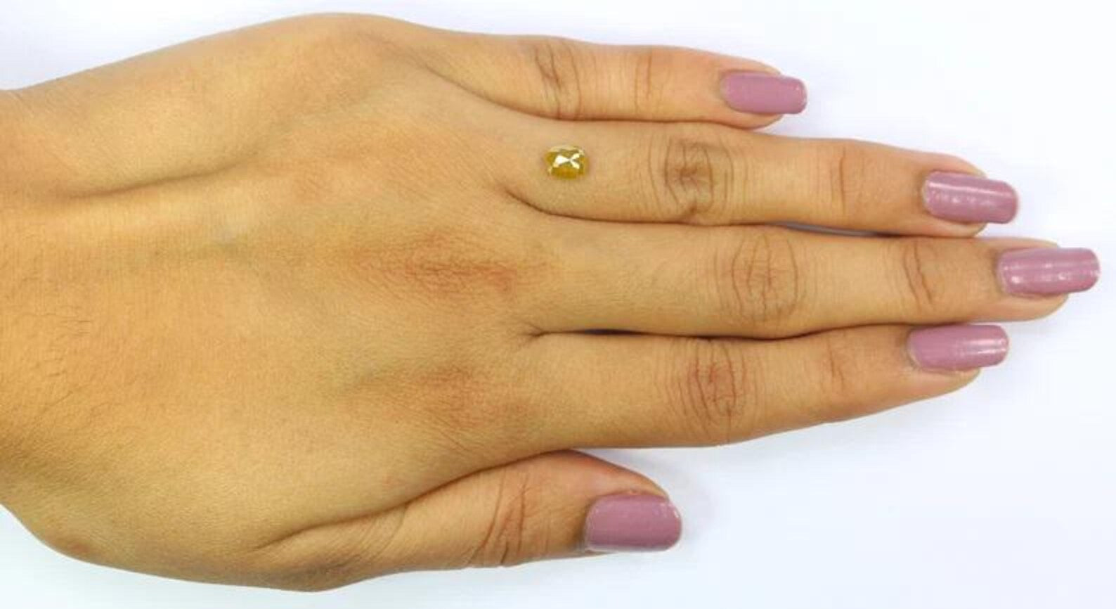 0.72 CT Natural Loose Cushion Shape Diamond Yellow Color Cushion Cut Diamond 5.60 MM Natural Diamond Yellow Cushion Rose Cut Diamond NQ2407