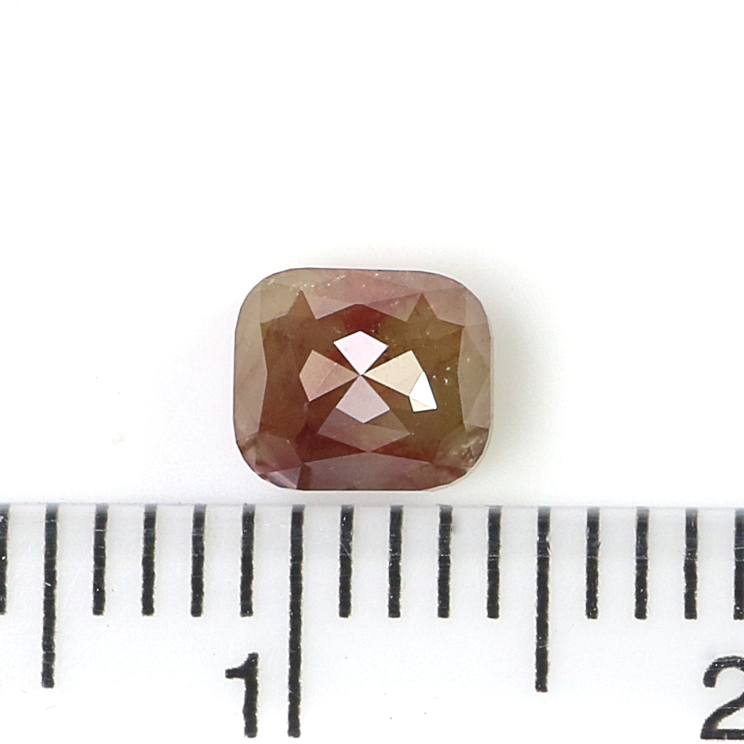0.91 CT Natural Loose Cushion Shape Diamond Brown Color Cushion Cut Diamond 5.25 MM Natural Loose Diamond Cushion Rose Cut Diamond N2668