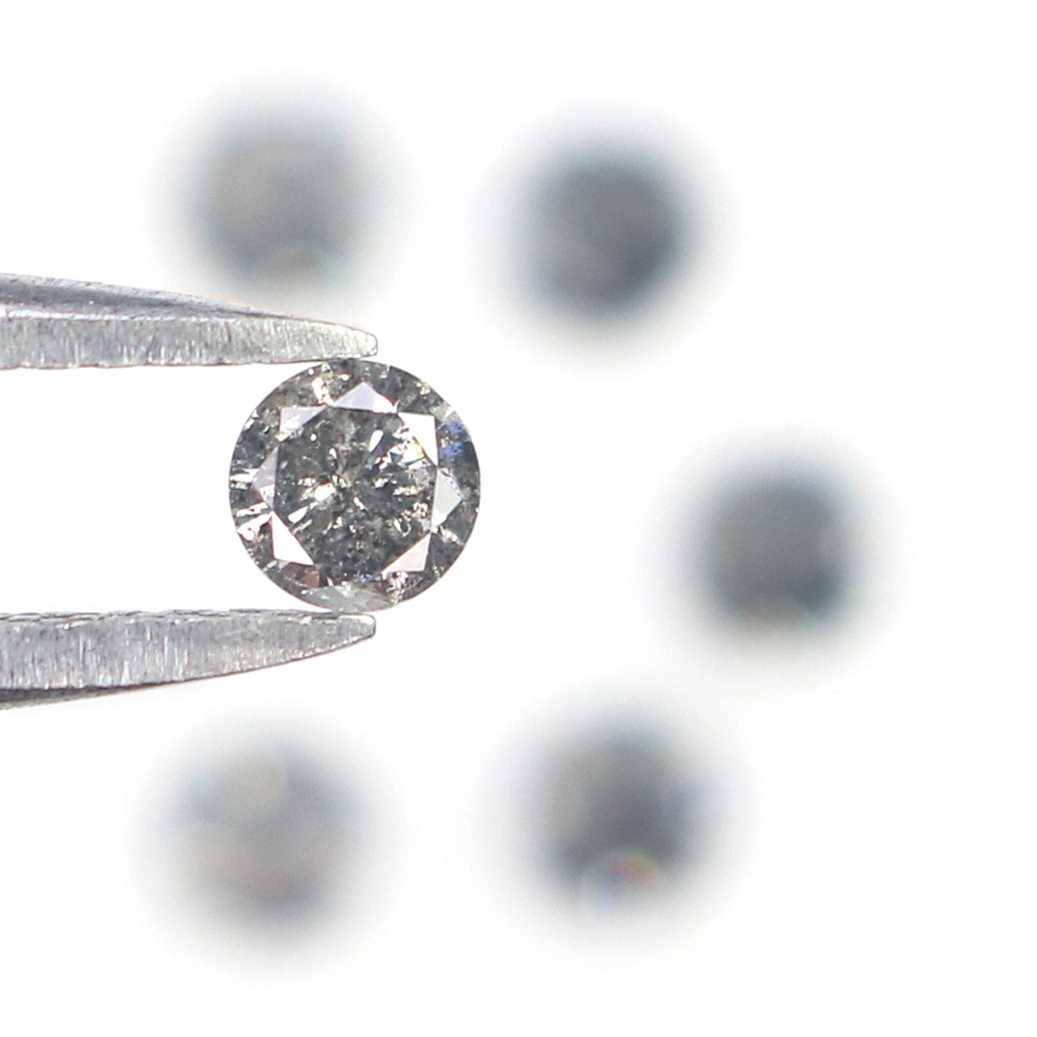 0.78 CT Natural Loose Round Shape Diamond Salt And Pepper Round Cut Diamond 3.15 MM Natural Loose Diamond Round Brilliant Cut Diamond L1396