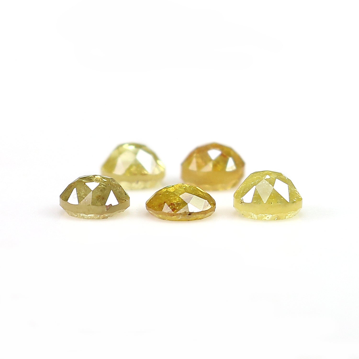 1.75 CT Natural Loose Rose Cut Diamond Yellow Color Round Shape Diamond 4.00 MM Natural Loose Yellow Color Round Rose Cut Diamond LQ1041