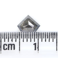 Natural Loose Shield Diamond, Salt And Pepper Shield Diamond, Natural Loose Diamond, Shield Rose Cut Diamond, 0.47 CT Shield Shape KR2707