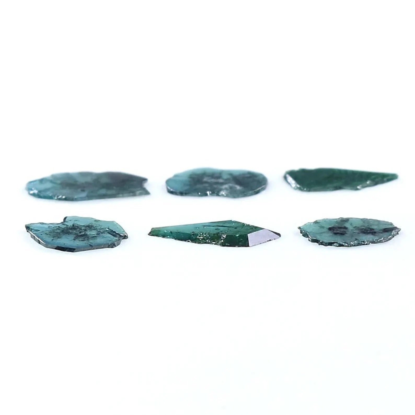 1.47 CT Natural Loose Slice Shape Diamond Blue Color Irregular Cut Diamond 8.00 MM Natural Loose Diamond Blue Color Slice Cut Diamond NQ370