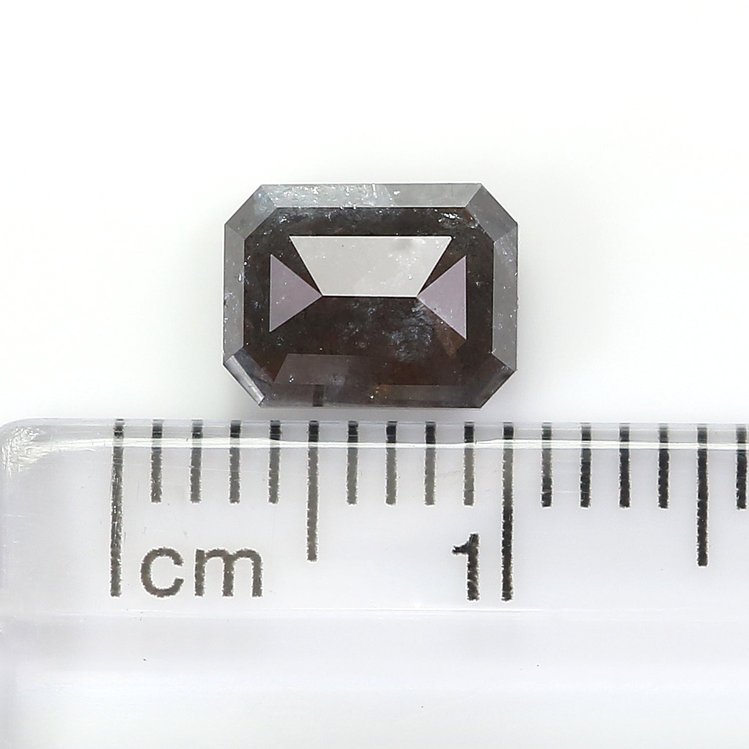 1.73 CT Natural Loose Emerald Shape Diamond Grey Color Emerald Diamond 7.50 MM Natural Brown Color Diamond Emerald Rose Cut Diamond LQ3313