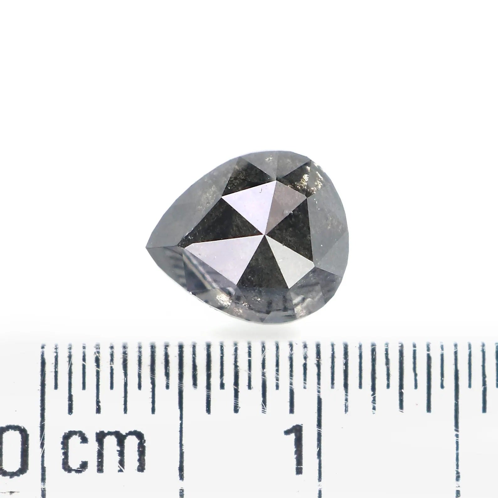 1.56 CT Natural Loose Pear Shape Diamond Salt And Pepper Pear Cut Diamond 7.40 MM Natural Loose Diamond Pear Shape Rose Cut Diamond QN9477