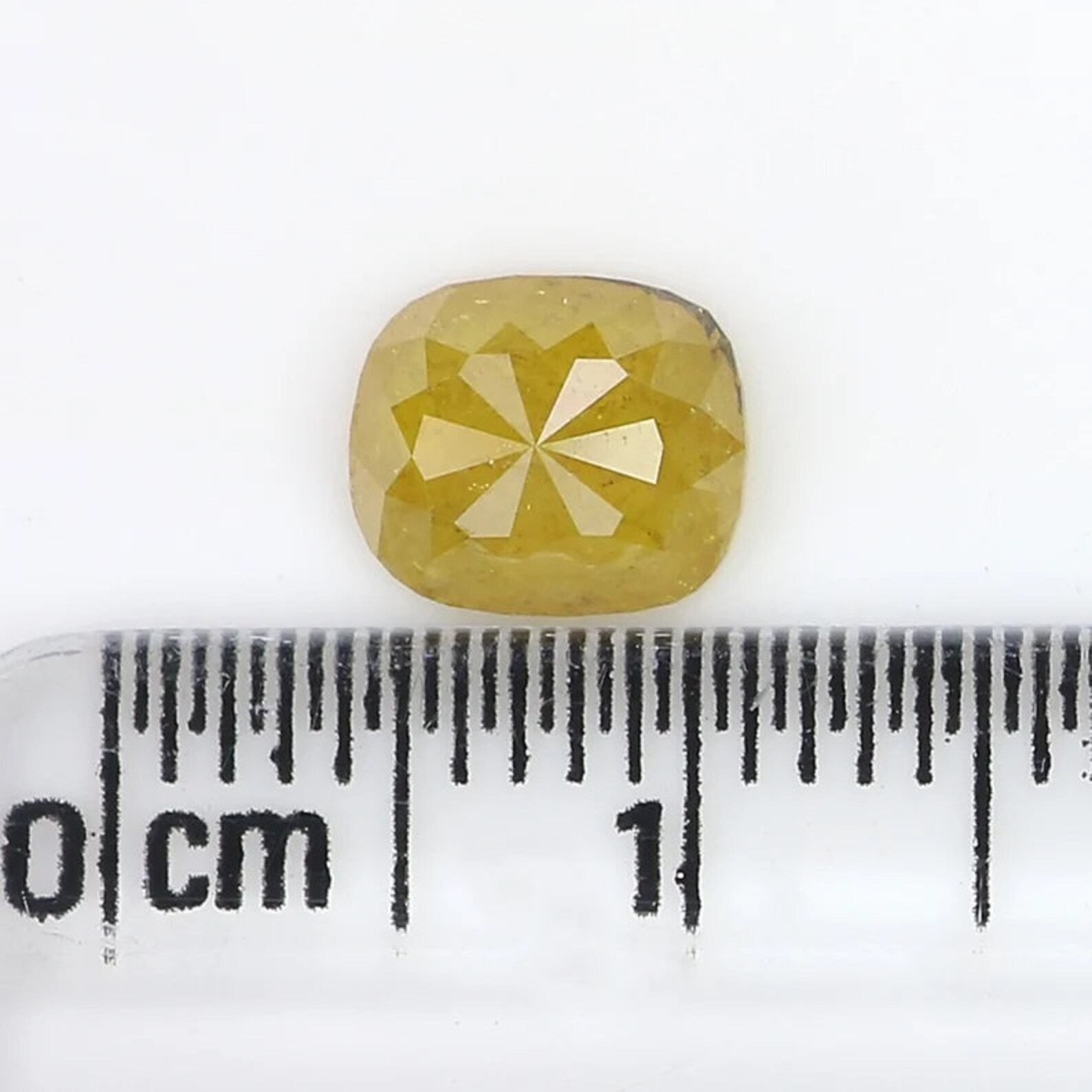 0.79 Ct Natural Loose Cushion Shape Diamond Yellow Color Cushion Cut Diamond 6.80 MM Natural Yellow Color Cushion Rose Cut Diamond NQ1747