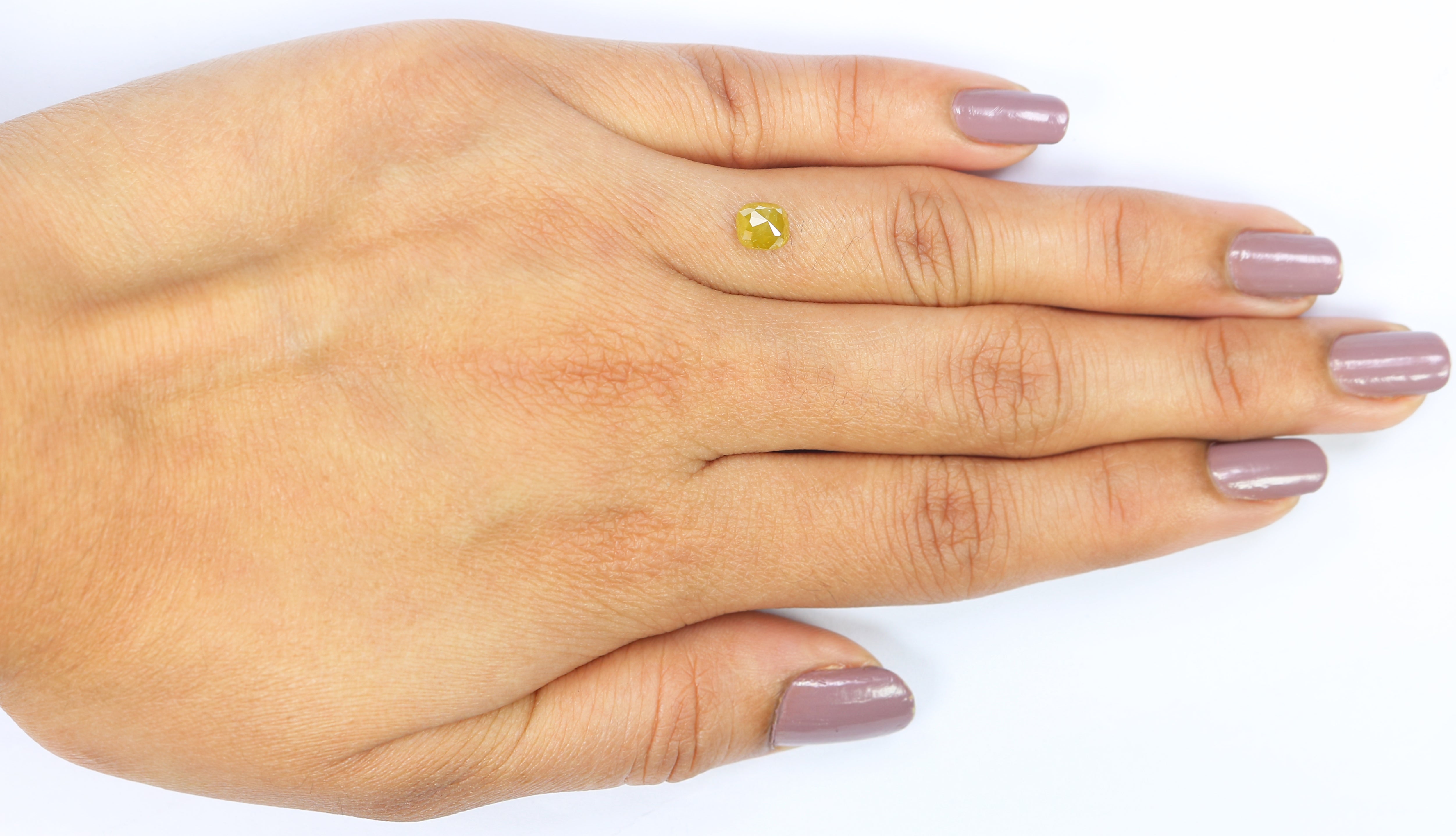0.87 CT Natural Loose Cushion Shape Diamond Yellow Color Cushion Cut Diamond 5.20 MM Natural Loose Diamond Cushion Rose Cut Diamond LQ1614