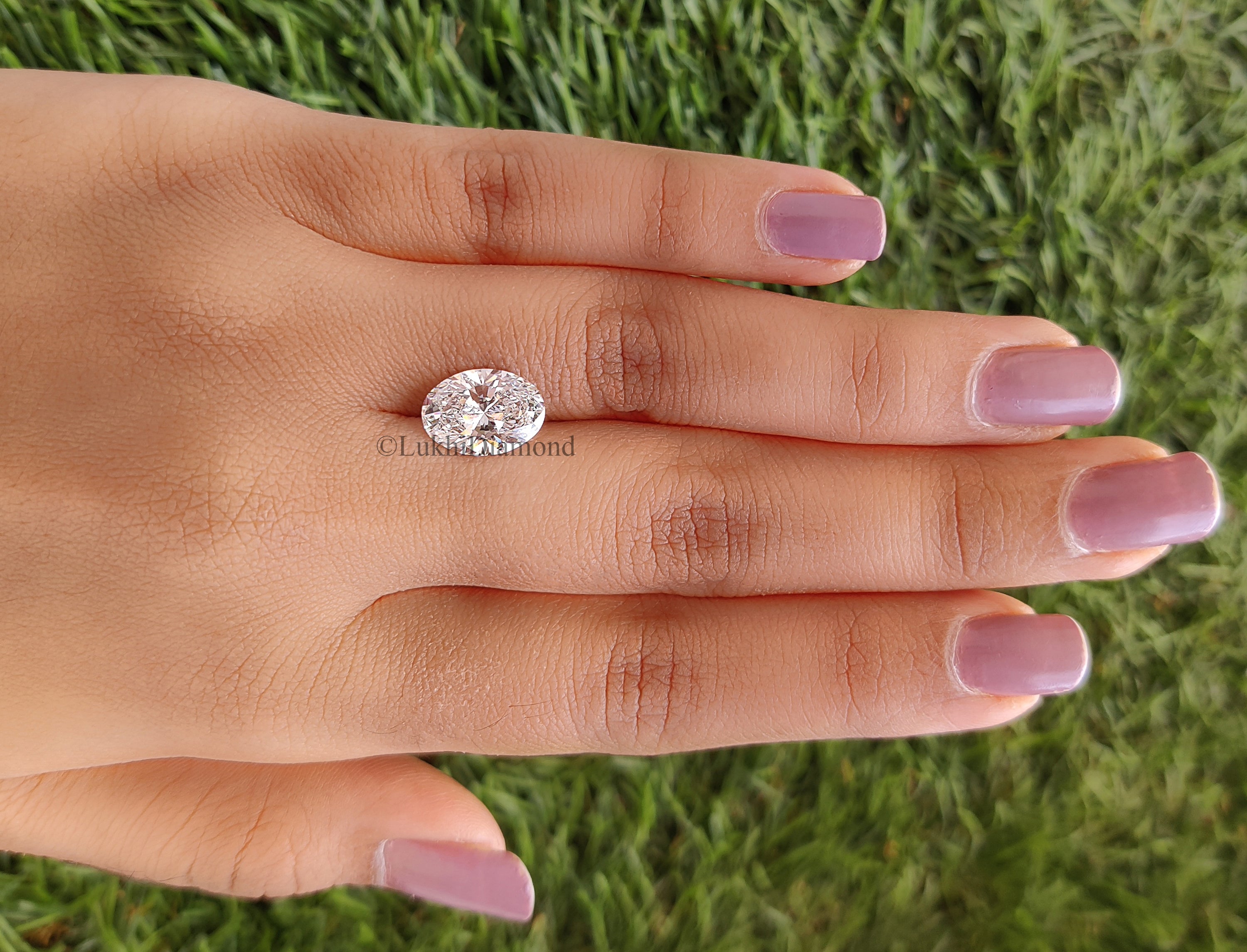 3.05 CT IGI Certified Oval Brilliant Cut Diamond White - D Color VVS1 Clarity Lab Grown Diamond Lab Created Oval Diamond CVD Diamond Q202