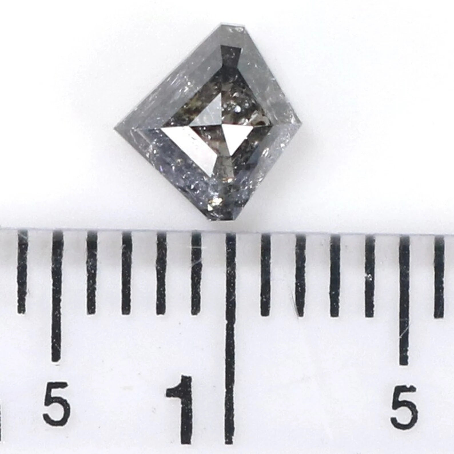 0.65 CT Natural Loose Shield Shape Diamond Salt And Pepper Shield Cut Diamond 5.70 MM Black Grey Color Shield Shape Rose Cut Diamond NQ8100