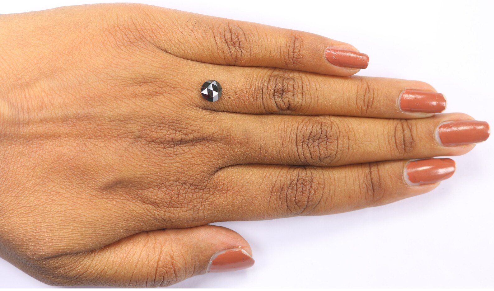 1.07 Ct Natural Loose Round Rose Cut Diamond Blackish Green Color Diamond 6.45 MM Natural Loose Diamond Green Color Round Cut Diamond N7772