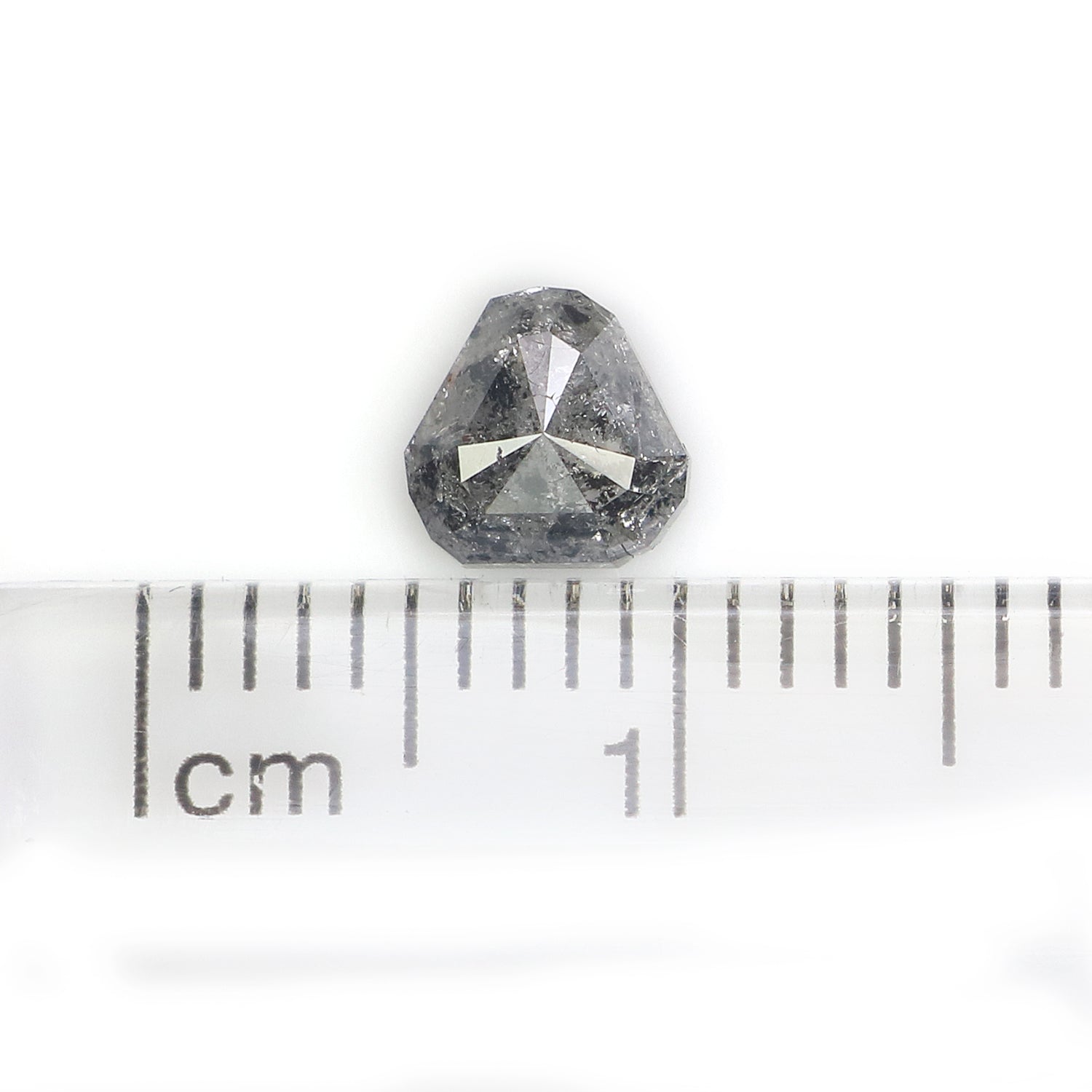 0.66 CT Natural Loose Triangle Shape Diamond Salt And Pepper Triangle Cut Diamond 5.25 MM Black Grey Triangle Shape Rose Cut Diamond LQ1334