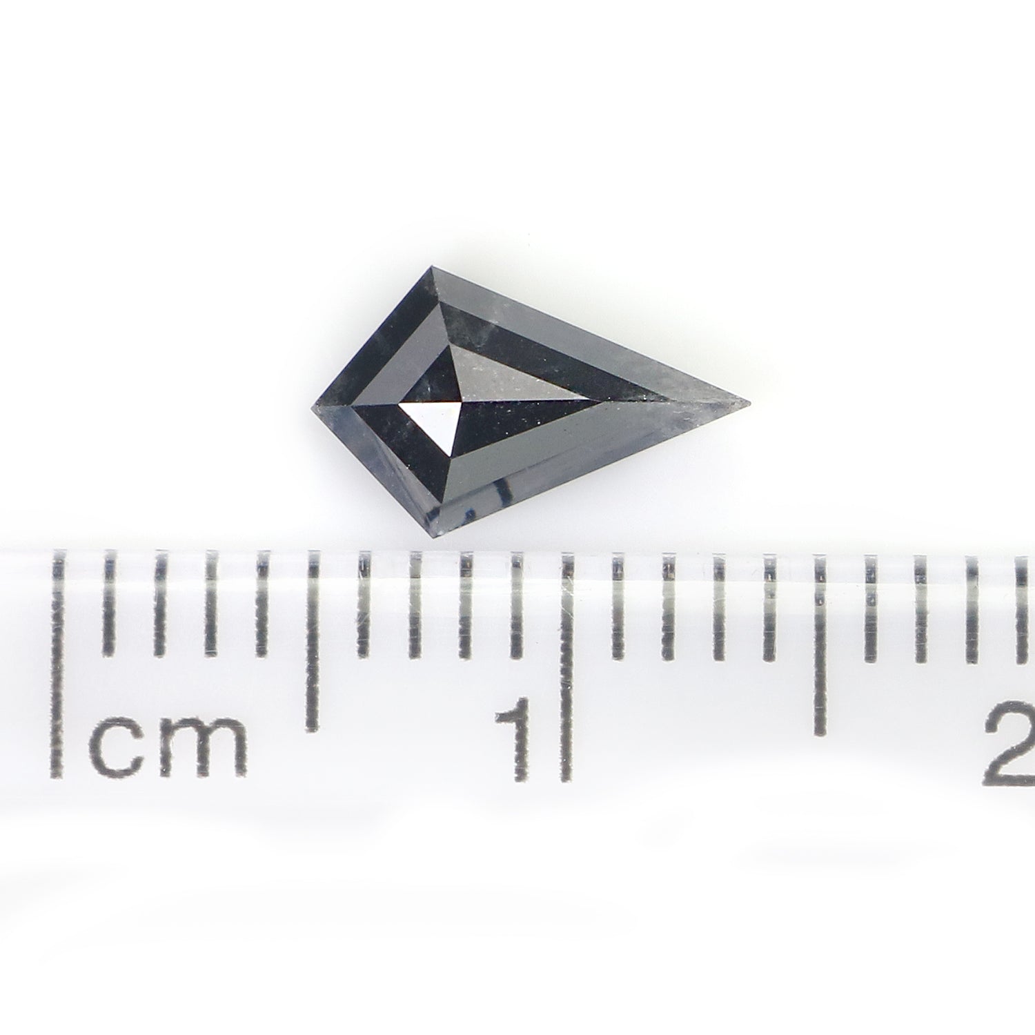 0.86 CT Natural Loose Kite Shape Diamond Salt And Pepper Kite Diamond 8.65 MM Natural Loose Black Grey Color Kite Rose Cut Diamond L3433