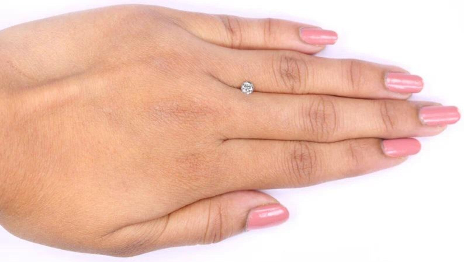 0.28 CT Natural Loose Round Shape Diamond Salt And Pepper Round Diamond 4.10 MM Natural Black Grey Color Round Brilliant Cut Diamond NQ9168