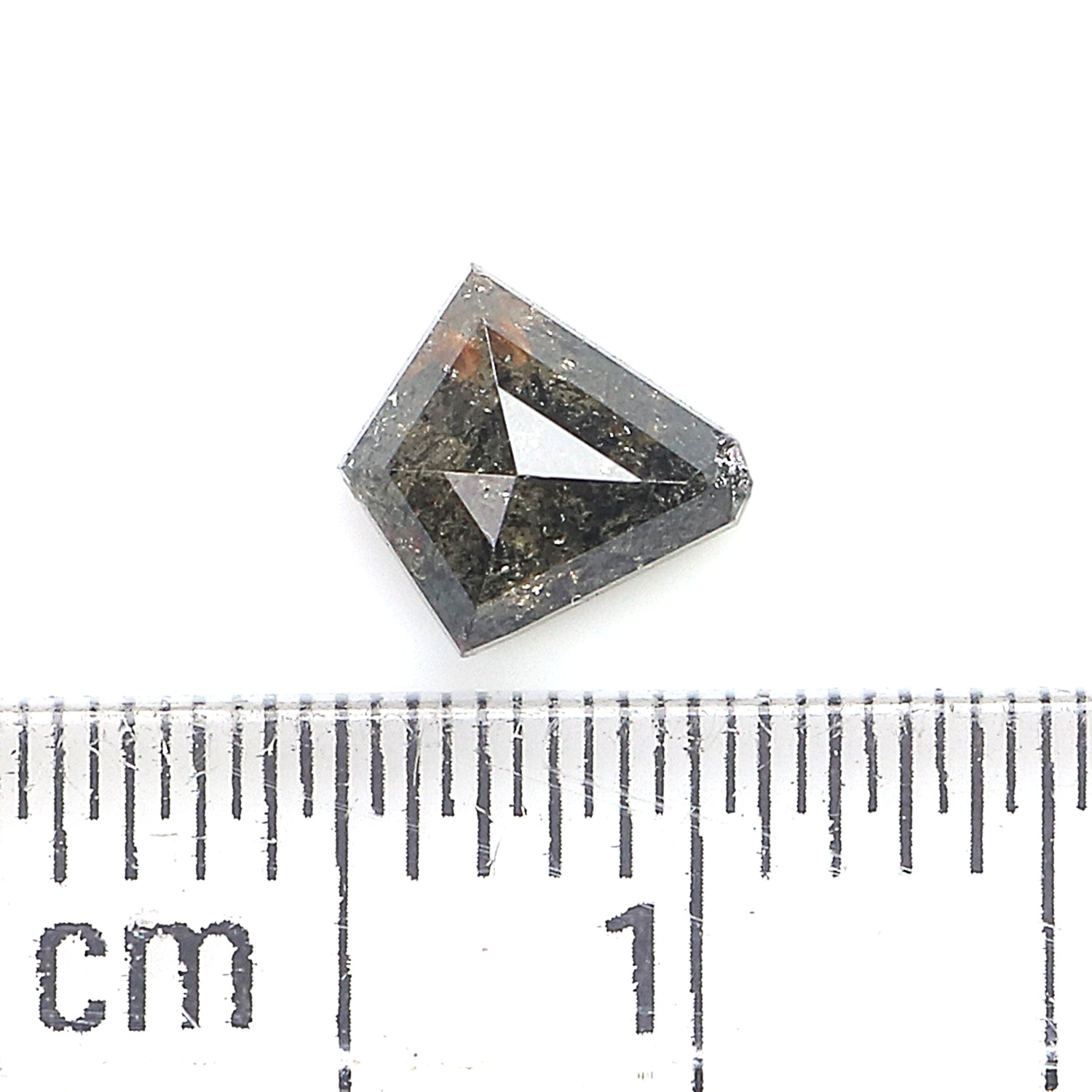 0.53 CT Natural Loose Kite Shape Diamond Salt And Pepper Kite Shape Diamond 5.95 MM Natural Black Grey Color Kite Rose Cut Diamond QL8812