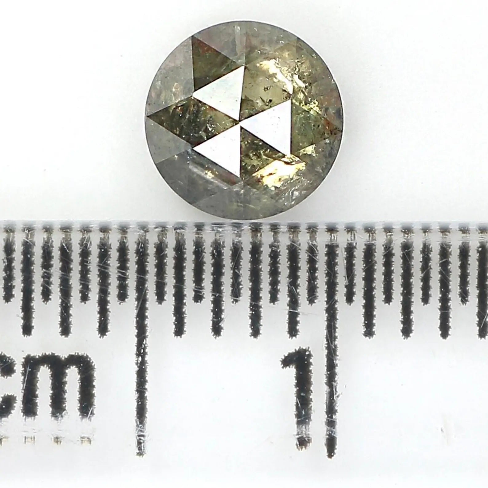 0.73 CT Natural Loose Round Shape Diamond Salt And Pepper Round Diamond 5.20 MM Natural Loose Black Grey Color Round Rose Cut Diamond NQ1520