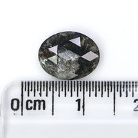 Natural Loose Oval Diamond, Salt And Pepper Oval Diamond, Natural Loose Diamond, Oval Rose Cut Diamond, 2.31 CT Oval Shape Diamond L2937