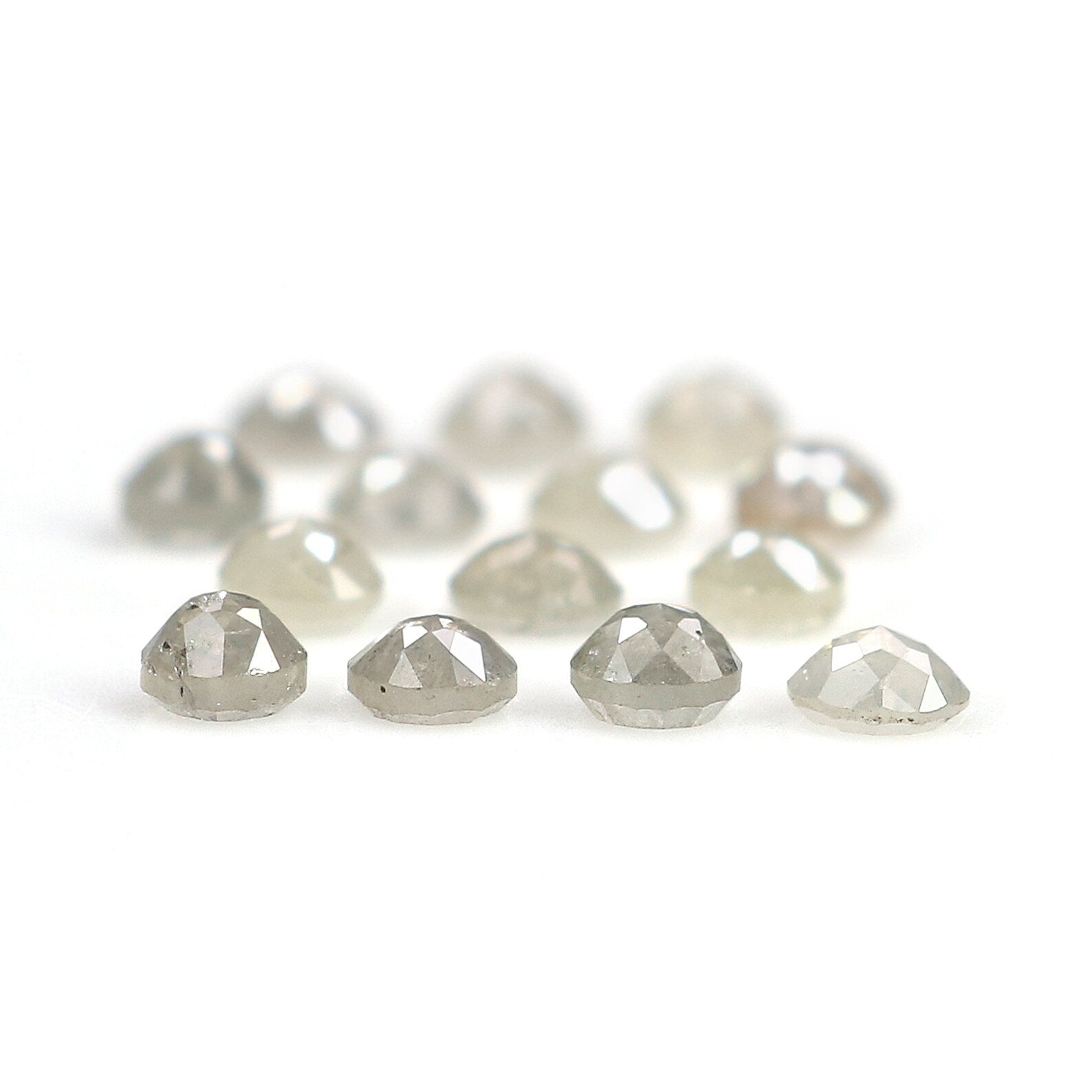 1.20 CT Natural Loose Round Rose Cut Diamond Salt And Pepper Diamond 2.35 MM Natural Loose Diamond Grey Color Round Shape Diamond NQ2502