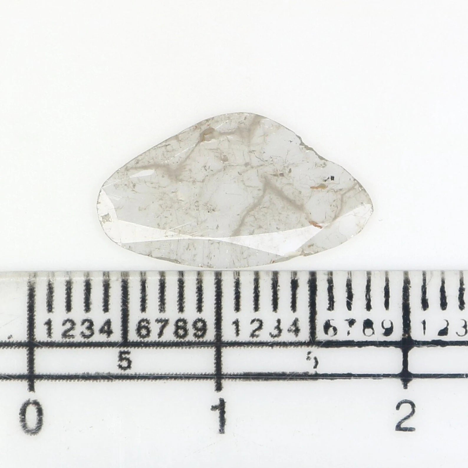 0.70 CT Natural Loose Slice Shape Diamond Grey Color Slice Diamond 14.80 MM Natural Loose Diamond Slice Shape Irregular Cut Diamond NQ649