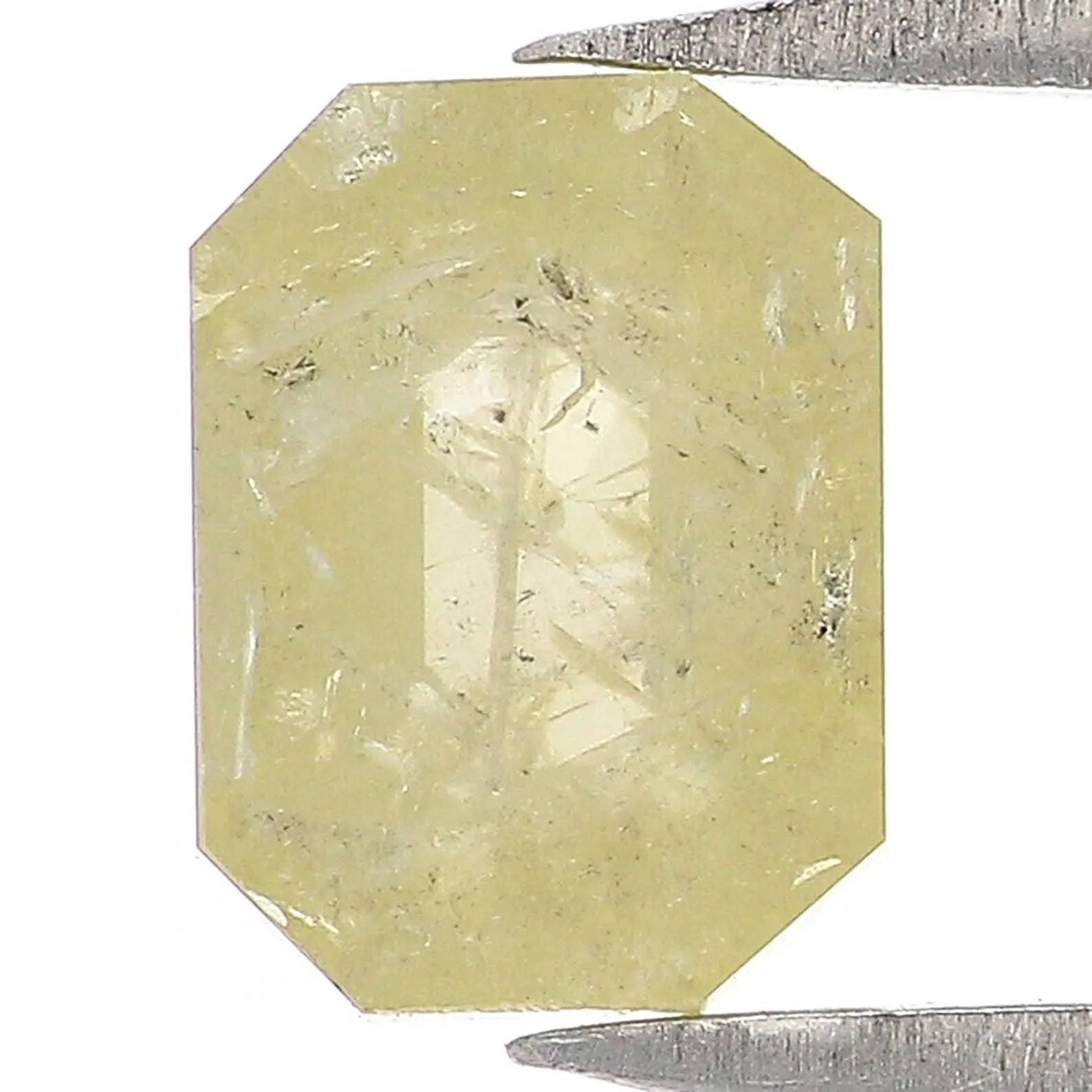 0.67 CT Natural Loose Emerald Shape Diamond Yellow Color Emerald Diamond 6.10 MM Natural Loose Grey Color Emerald Rose Cut Diamond NQ7455