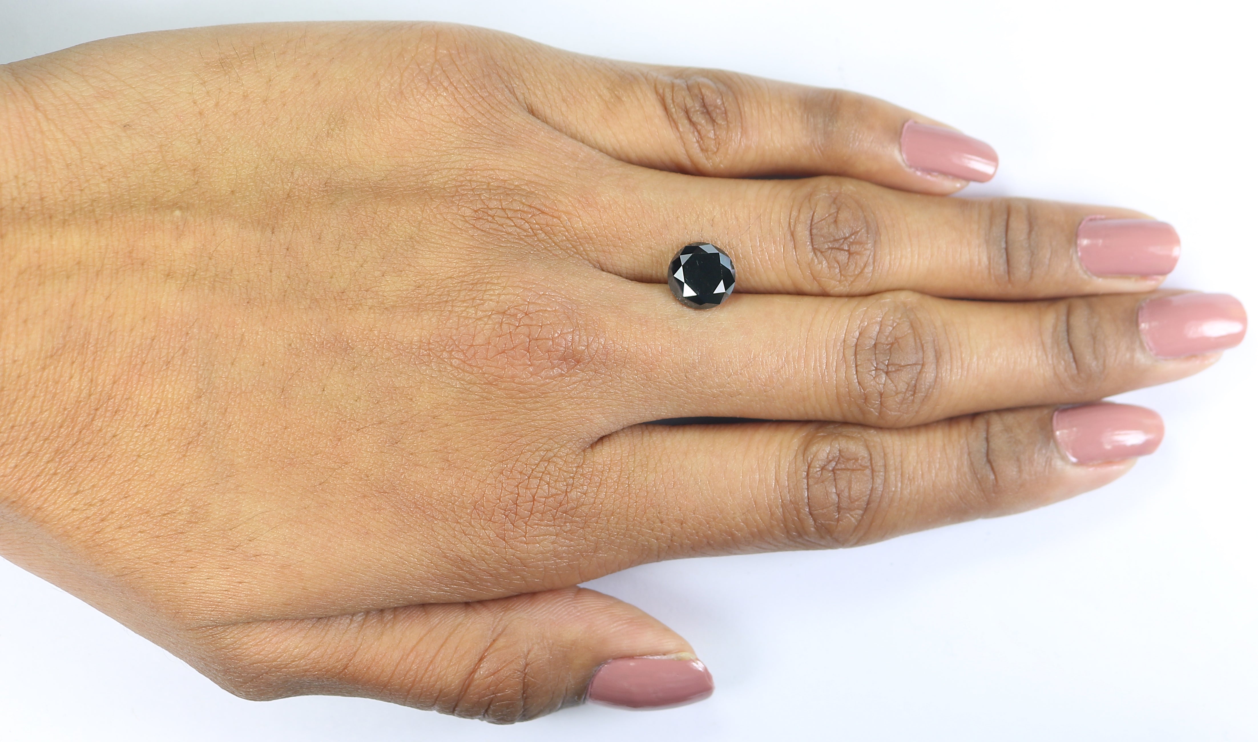 2.65 Ct Natural Loose Round Diamond Black Color Round Diamond 8.55 MM Natural Loose Diamond Black Color Round Brilliant Cut Diamond QL9631